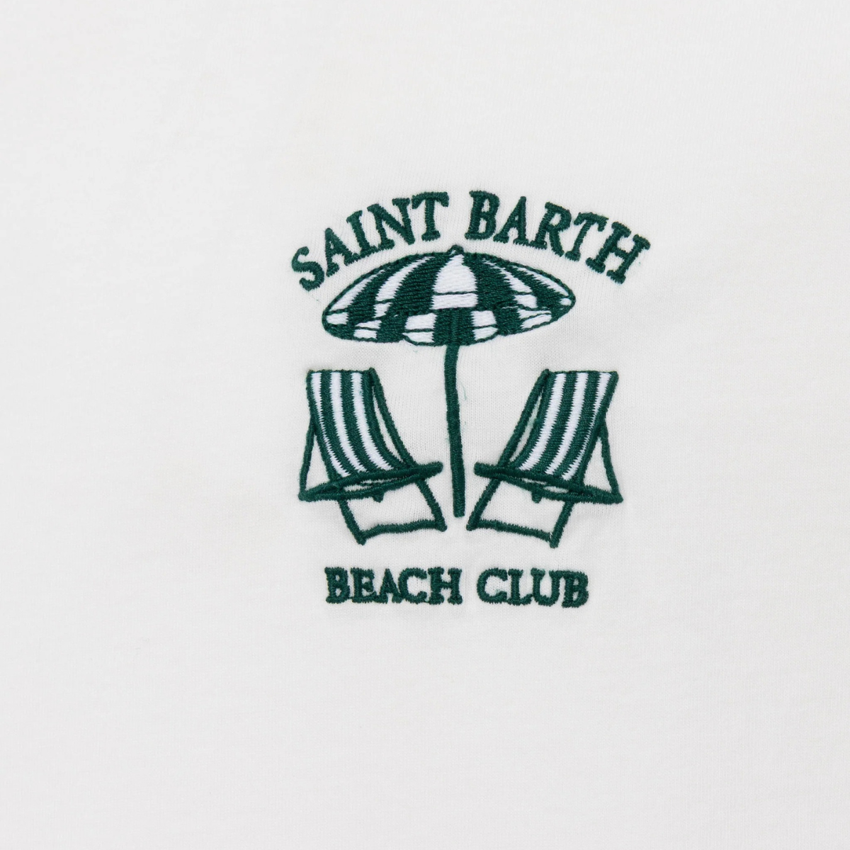 Mc2 Saint Barth T-Shirt in Cotone Portofino Uomo Beach Club Bianco