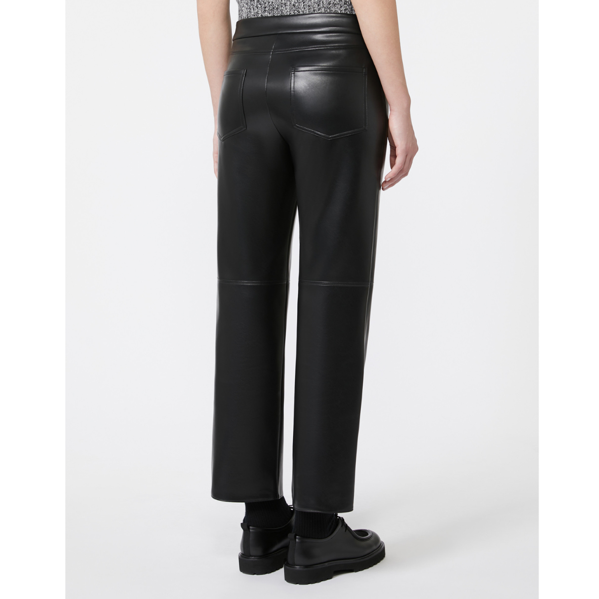 Max Mara Pantalone in Tessuto Spalmato Sublime Donna Nero