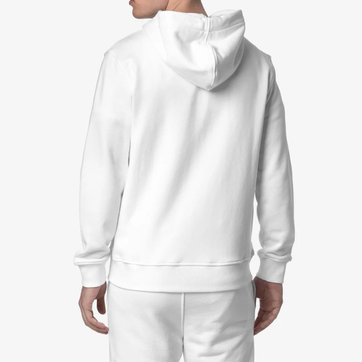 K-Way Felpa in Cotone Uomo Anthony French Terry Bianco