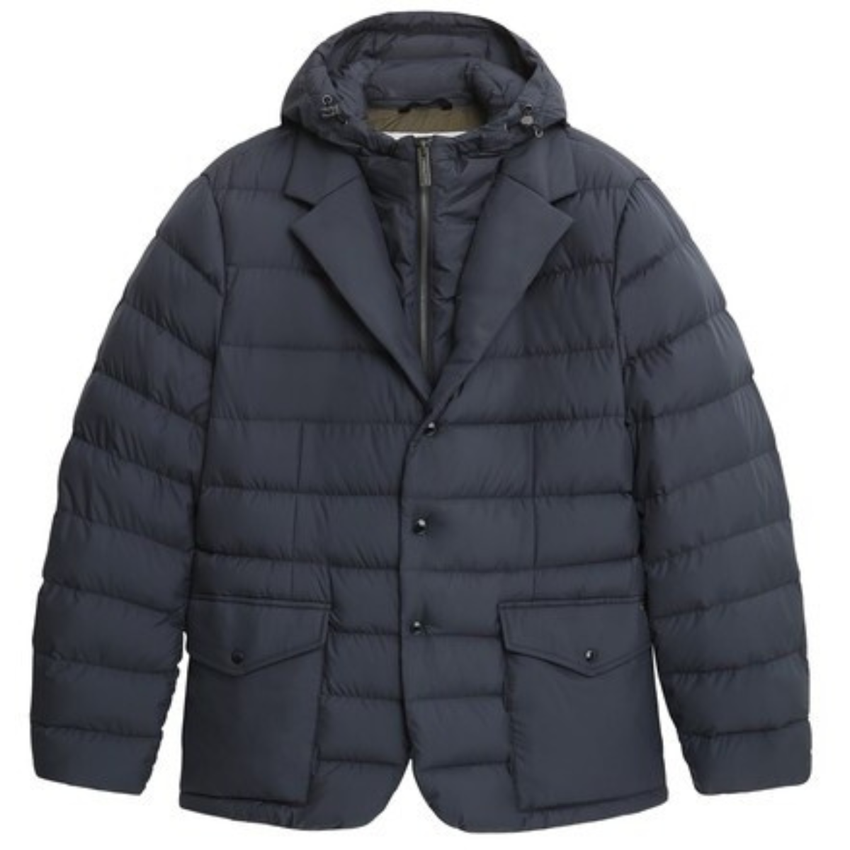 Woolrich Blazer Uomo Sierra Hooded 2in1 Melton Blue