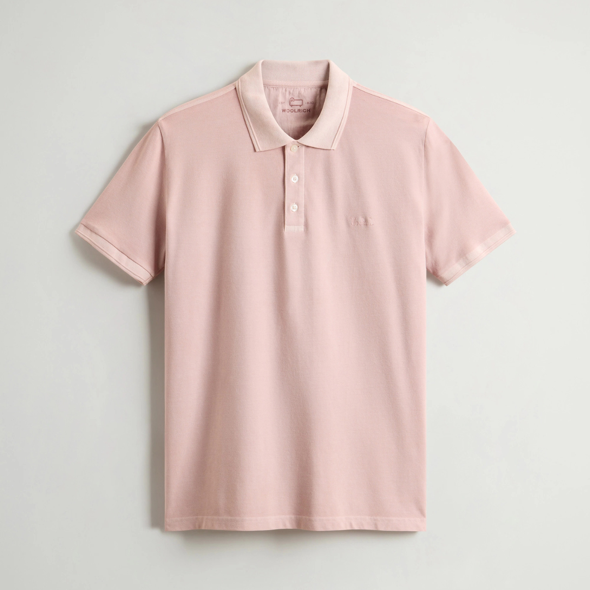 Woolrich Polo in Piquè di Cotone Elasticizzato Uomo Macknack Rosa Smoke