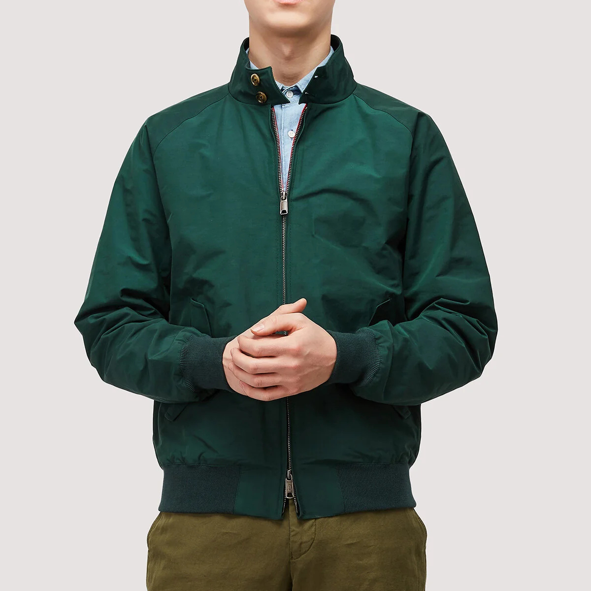 Baracuta Giacca in Cotone Uomo G9 Harrington Racing Green