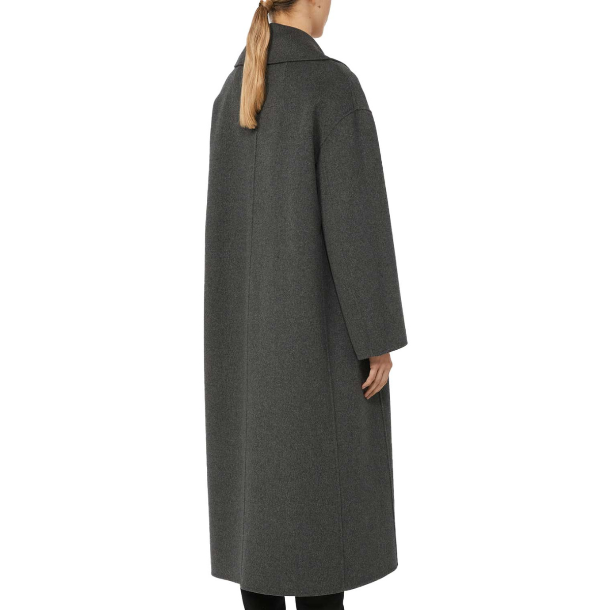 'S Max Mara Cappotto Lungo in Lana Alice Donna Grigio Scuro