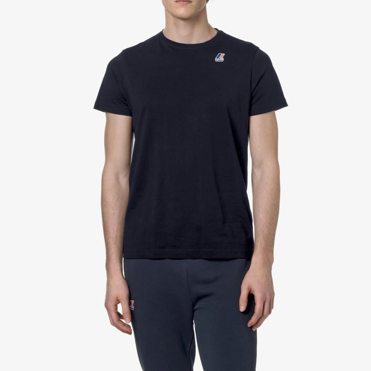 K-Way T-Shirt in Cotone Le Vrai Eduard Richiudibile Unisex Blu