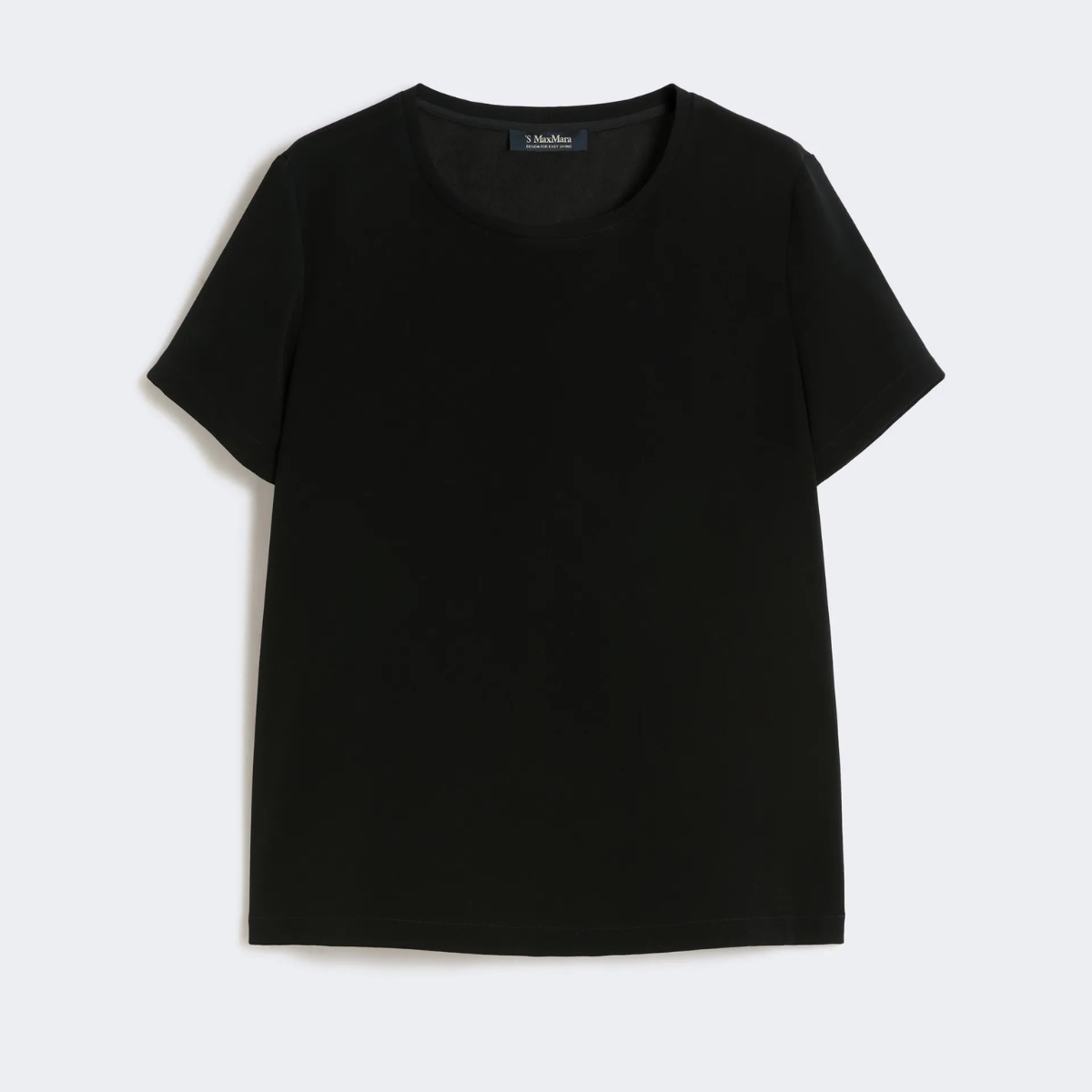 Max Mara T-Shirt in Raso di Viscosa Donna SMMRebecca Nero