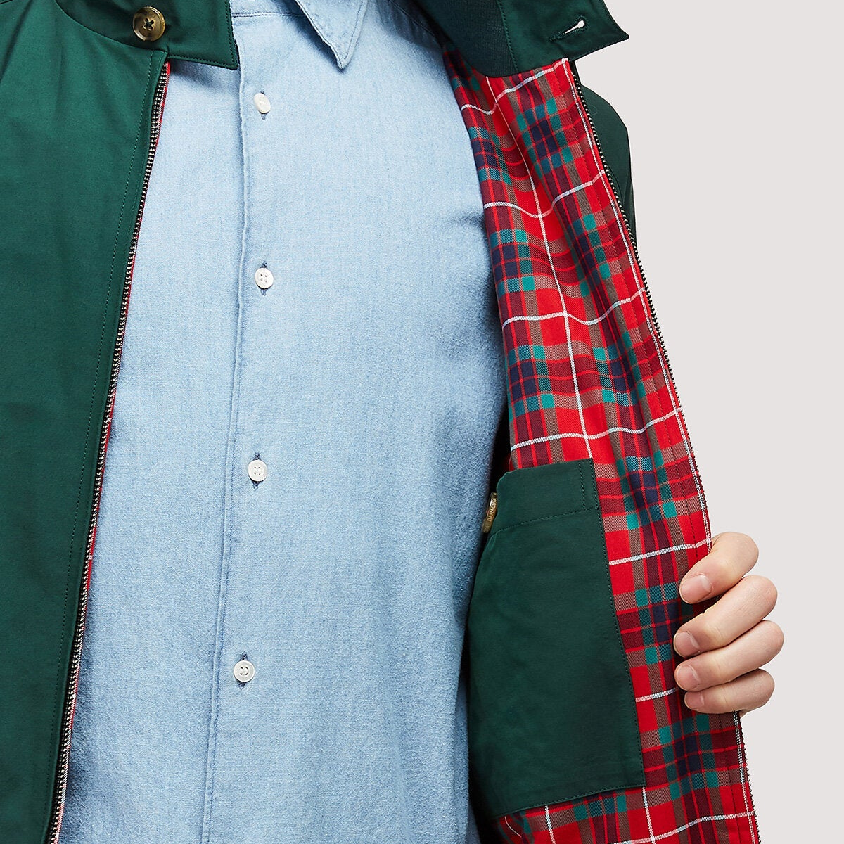 Baracuta Giacca in Cotone Uomo G9 Harrington Racing Green