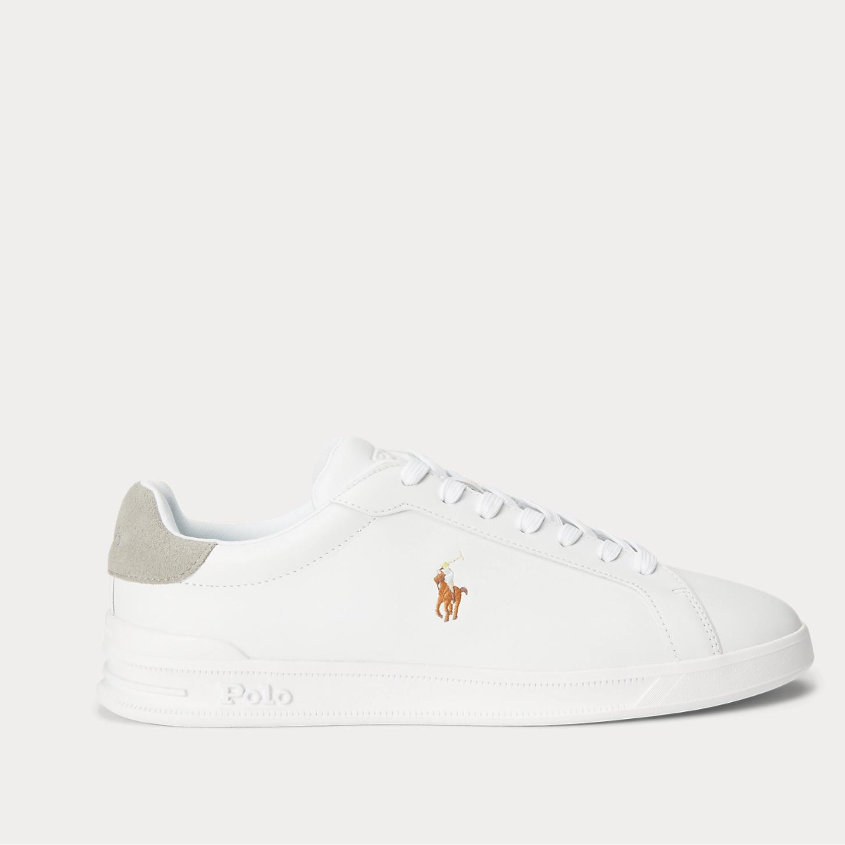 Polo Ralph Lauren Sneakers in Pelle Heritage Court II Uomo Bianco/Grigio