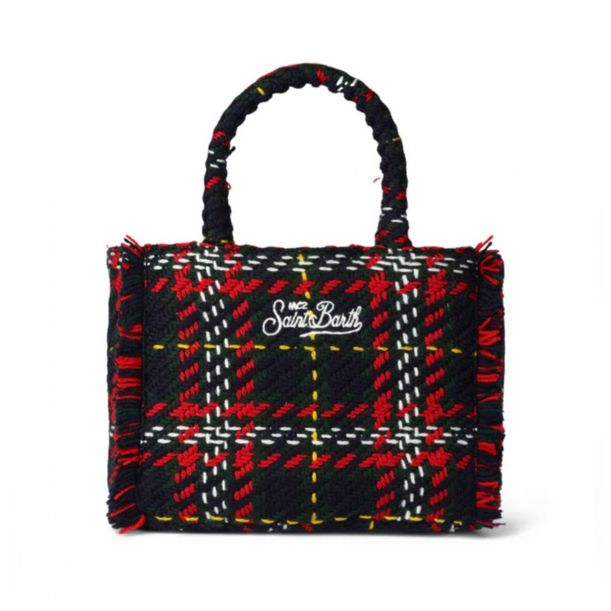 Mc2 Saint Barth Borsa a Mano Donna Colette Tartan Blu