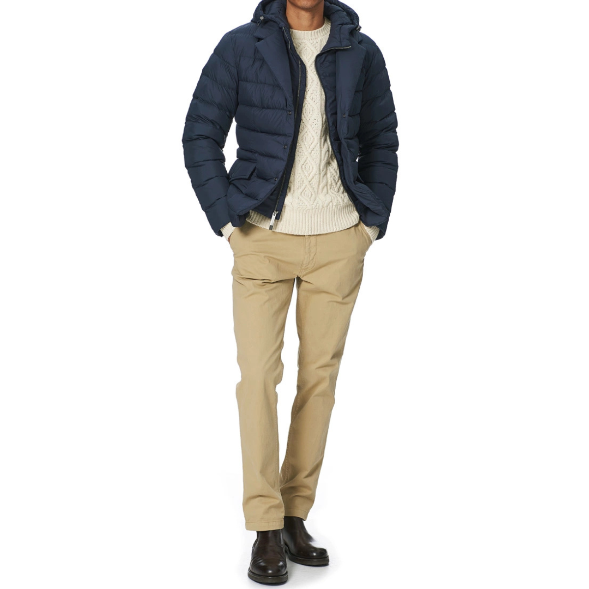 Woolrich Blazer Uomo Sierra Hooded 2in1 Melton Blue