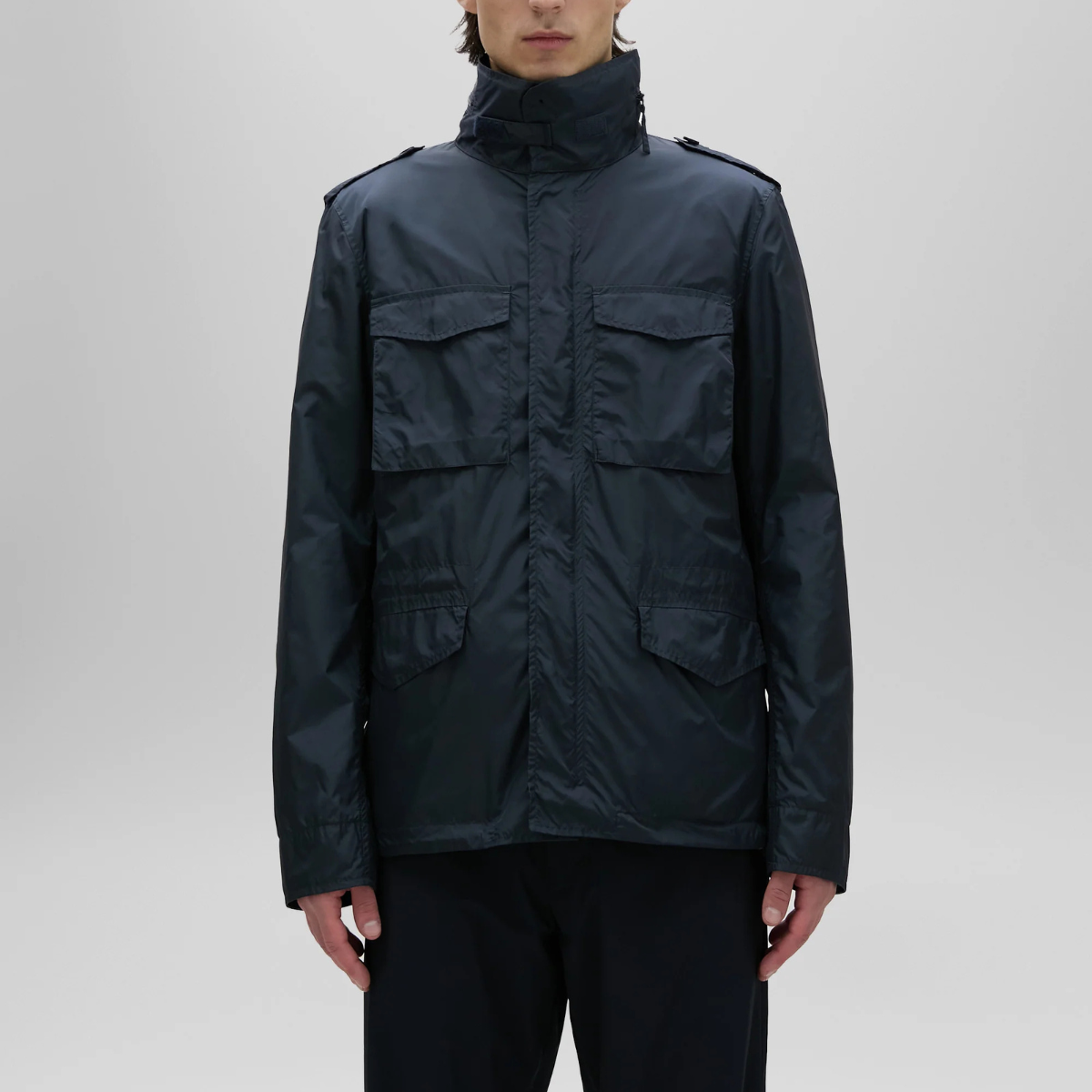 Aspesi Giacca in Misto Cotone Sfoderata Uomo Minifield Cot Blu Navy