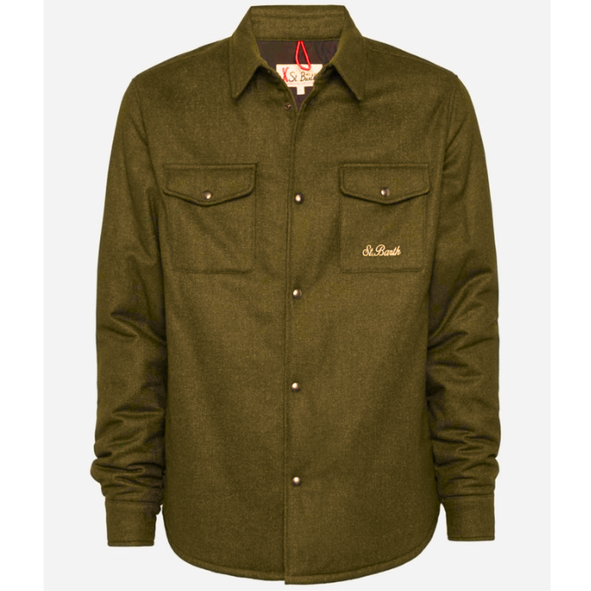 MC2 Saint Barth Camicia in Lana Uomo Chalet Marrone