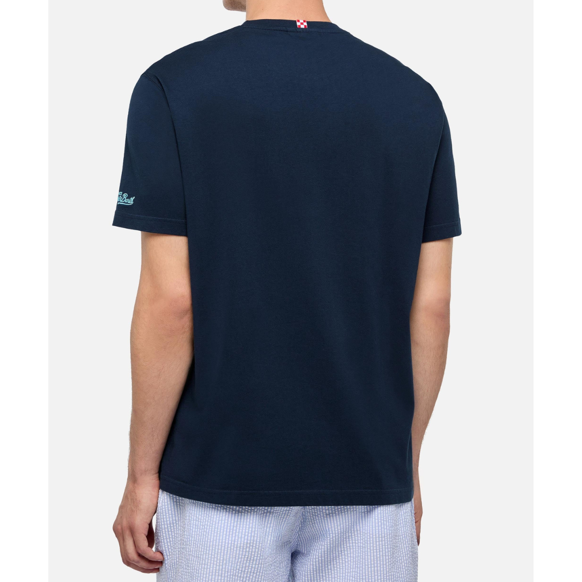 Mc2 Saint Barth T-Shirt in Cotone Uomo Portofino Dondolo Gin Blu