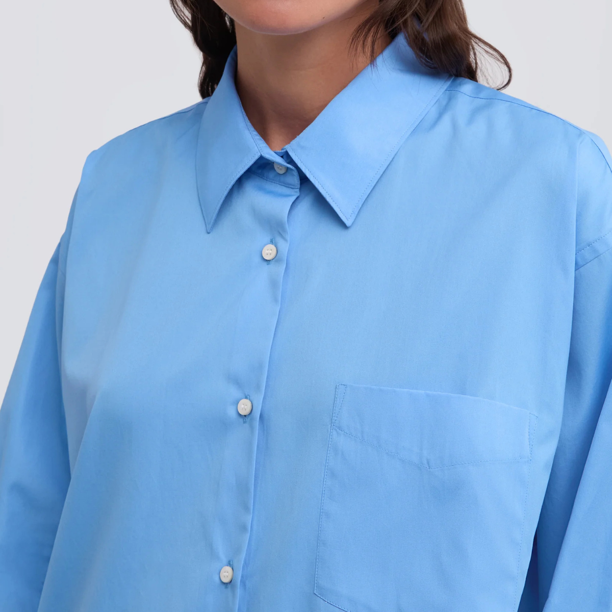 Aspesi Camicia in Popeline di Cotone Mod. 5446 Donna Azzurro