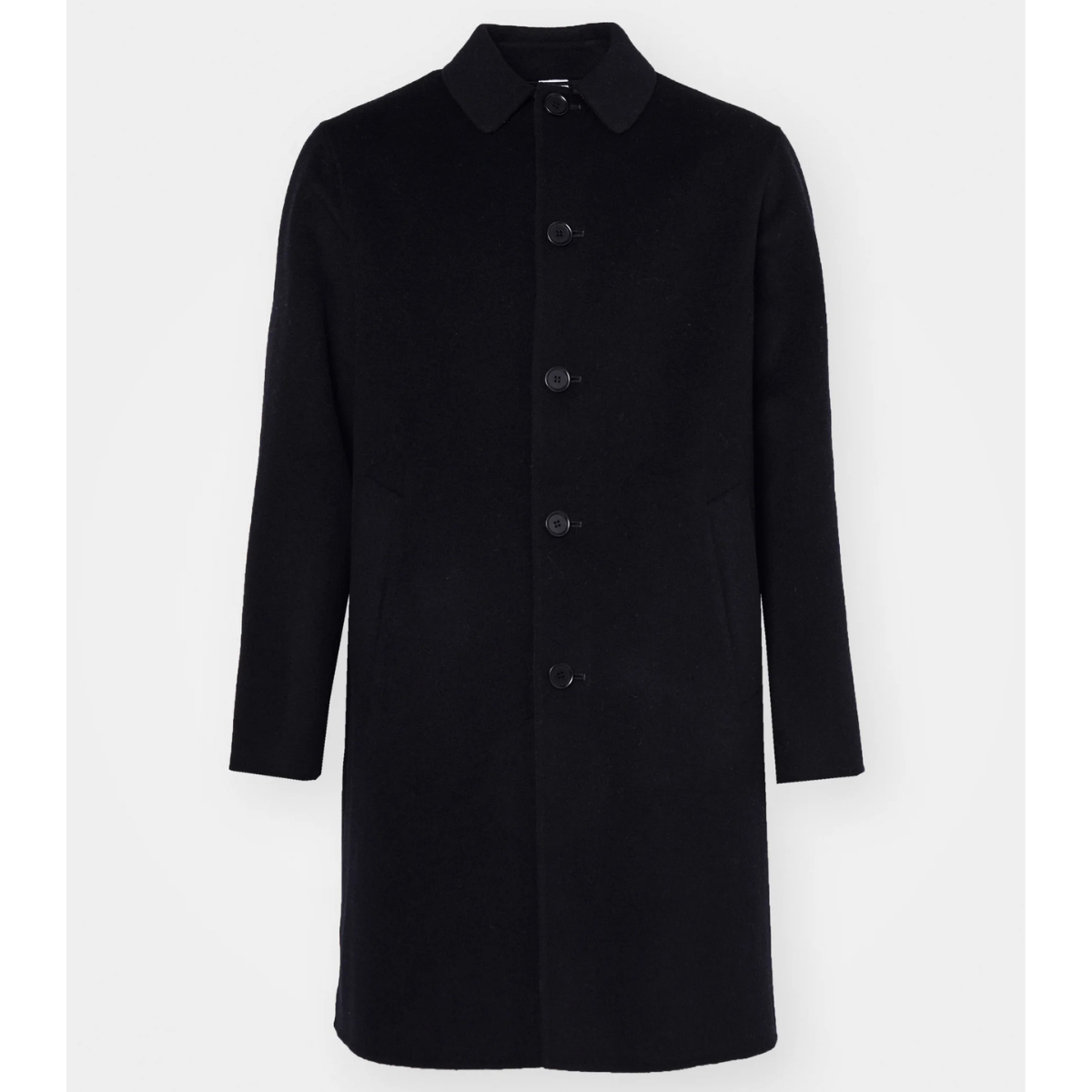 Aspesi Cappotto in Lana Double Virtuoso Uomo Nero e Biscotto