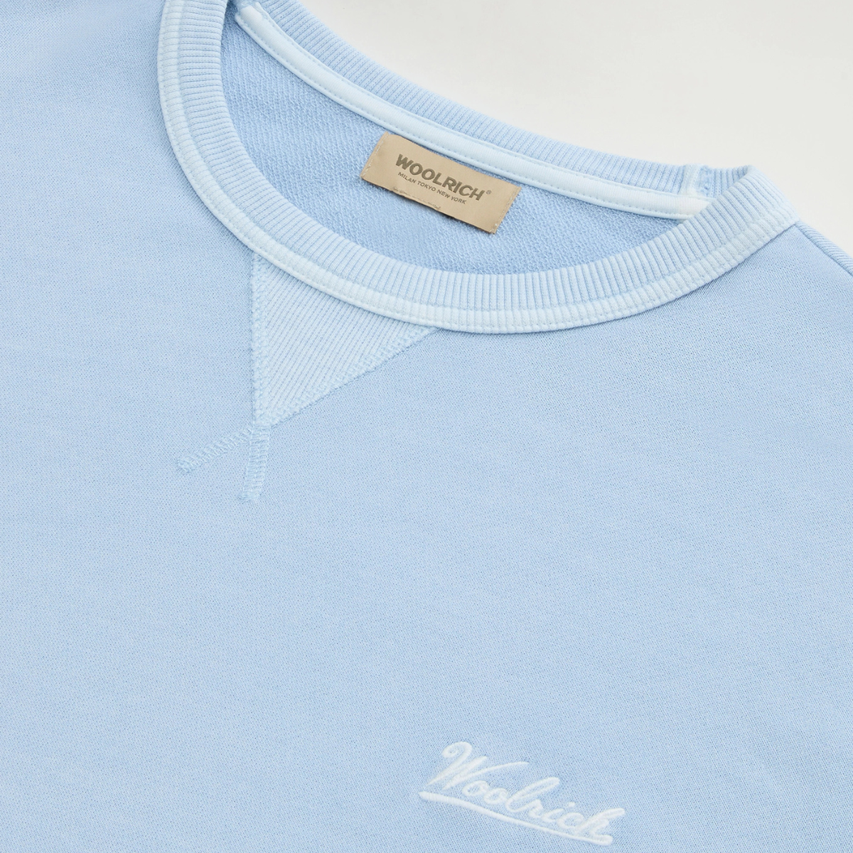 Woolrich Felpa Girocollo in Cotone Uomo Garment Flask