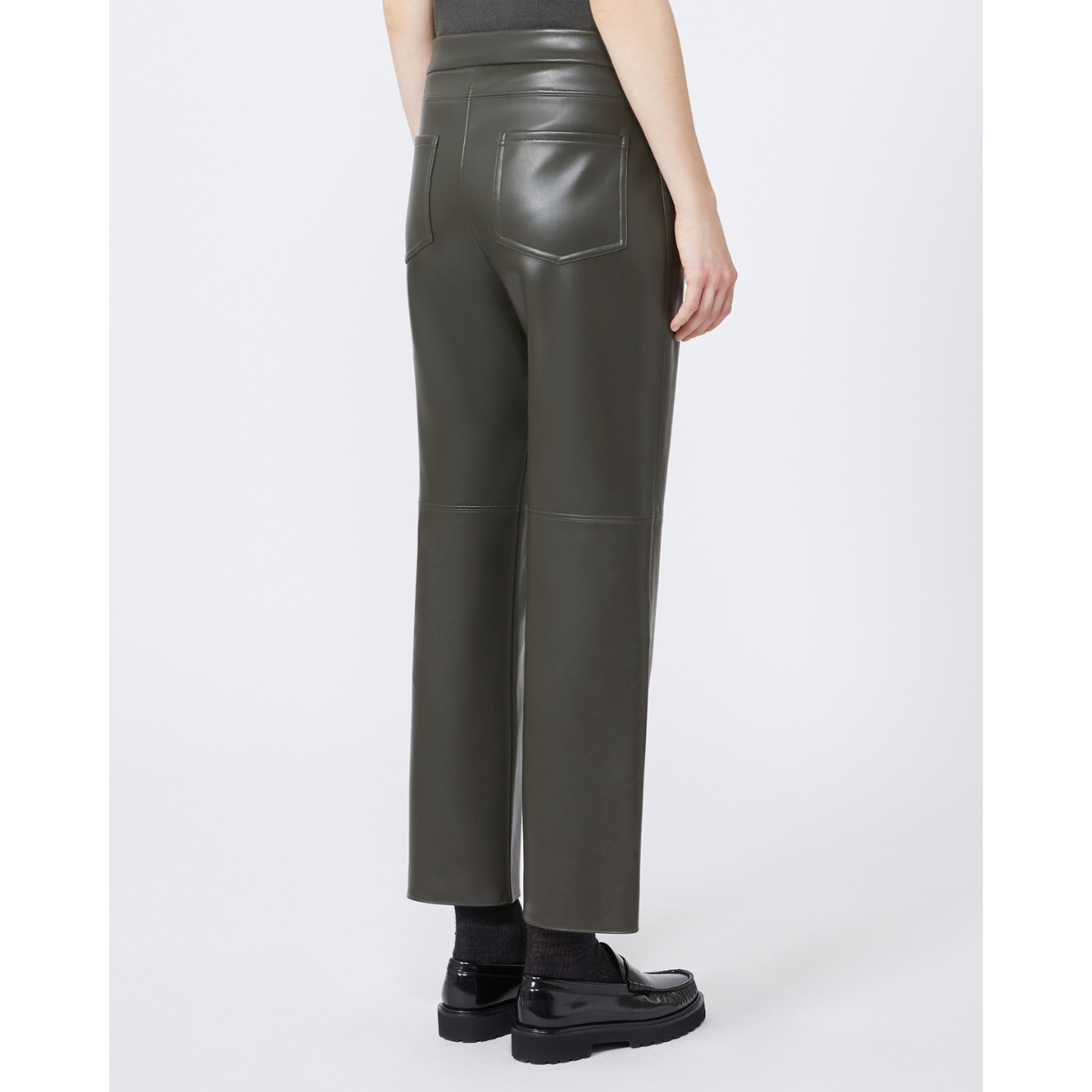 Max Mara Pantalone in Tessuto Spalmato Sublime Donna Verde