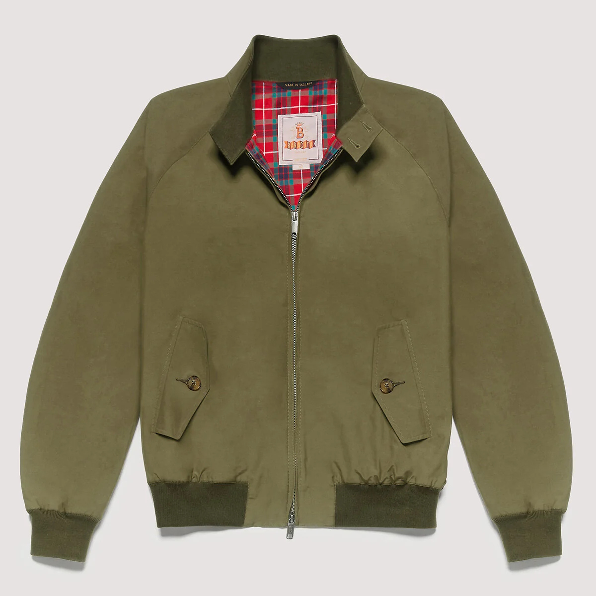 Baracuta Giacca in Cotone Uomo G9 Harrington Army