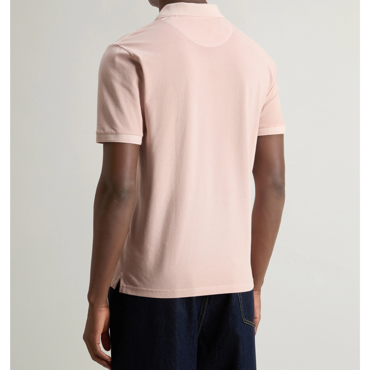 Woolrich Polo in Piquè di Cotone Elasticizzato Uomo Macknack Rosa Smoke