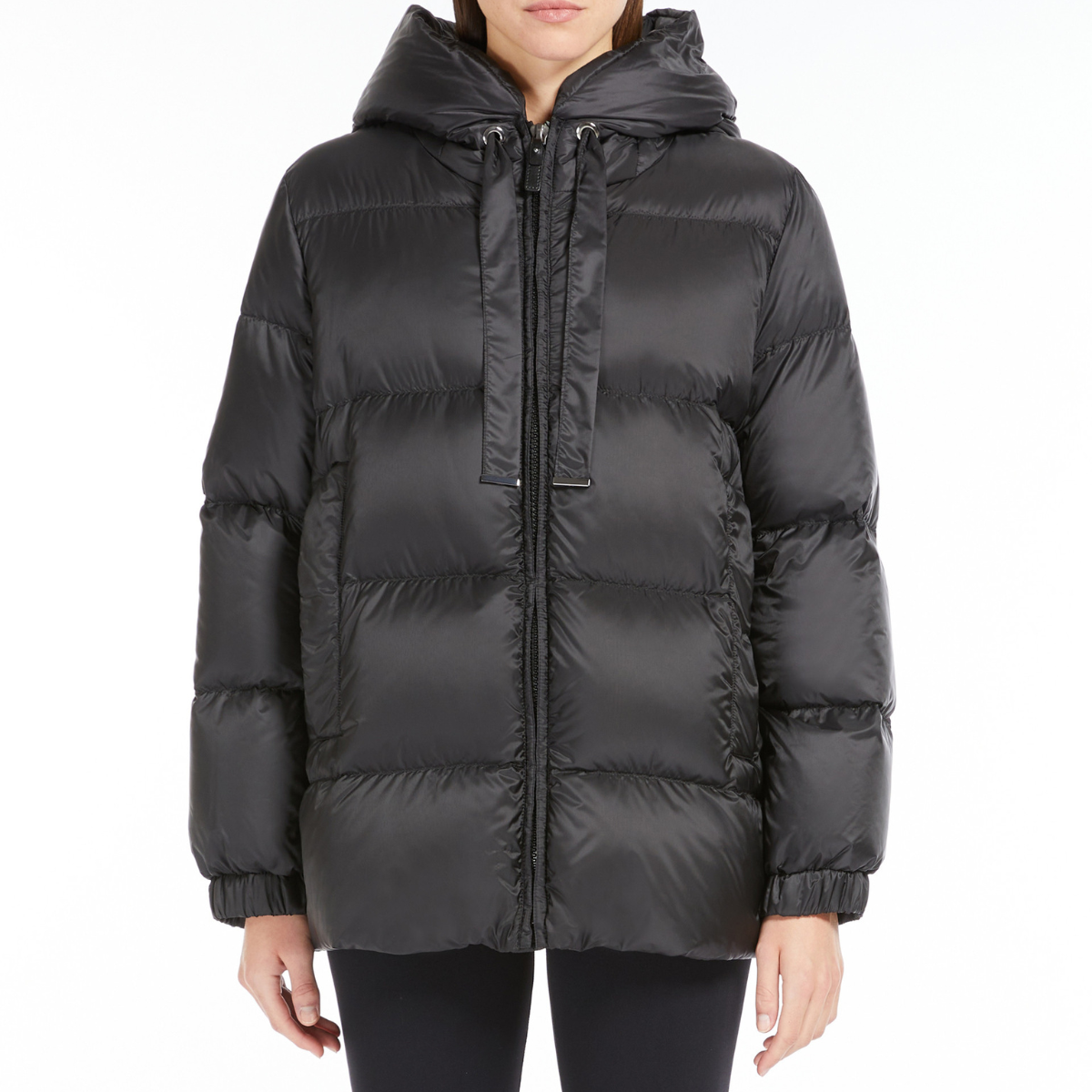 Max Mara Piumino in Tela Antigoccia Seia Donna Nero