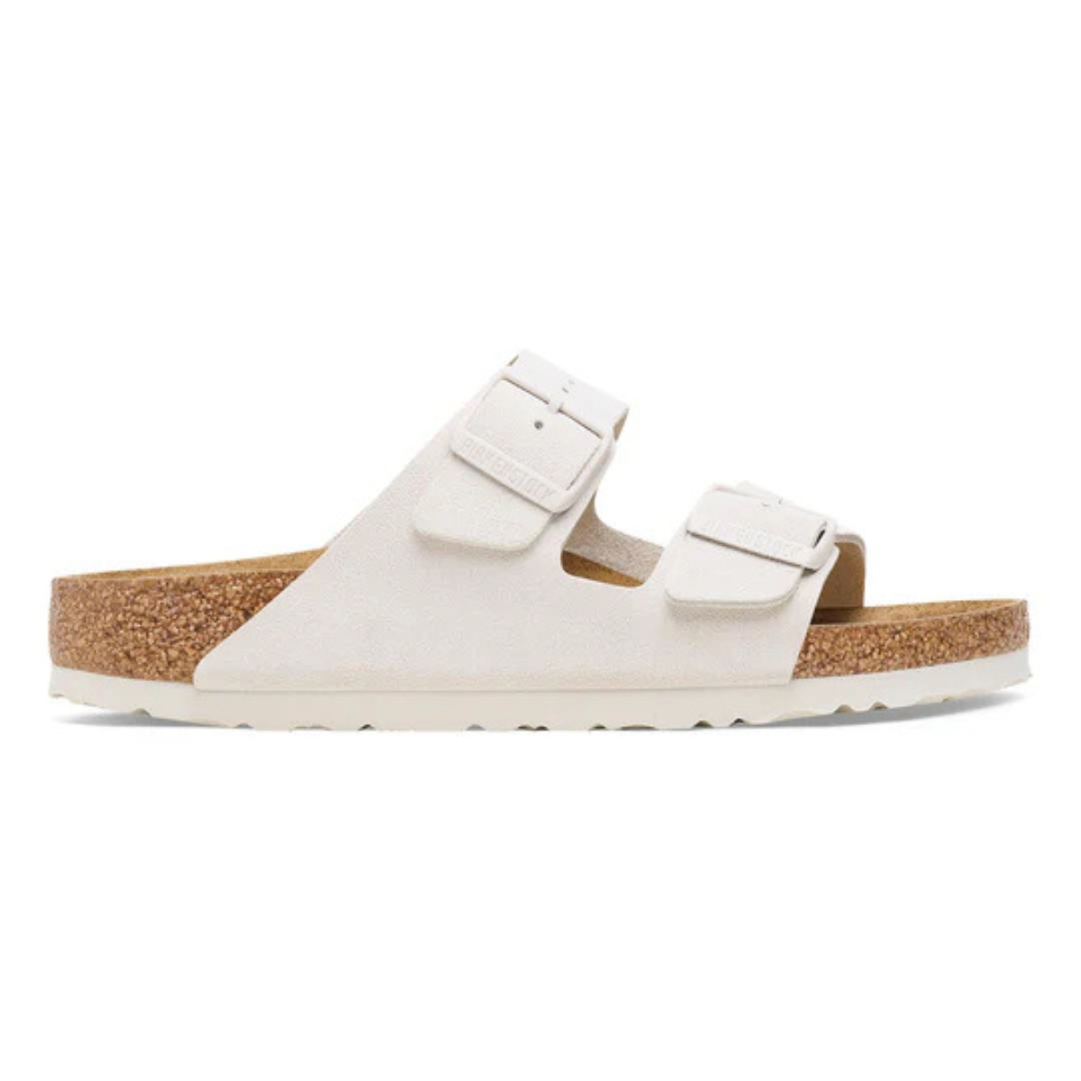 Birkenstock Ciabatta in Pelle Scamosciata Arizona Donna Antique White