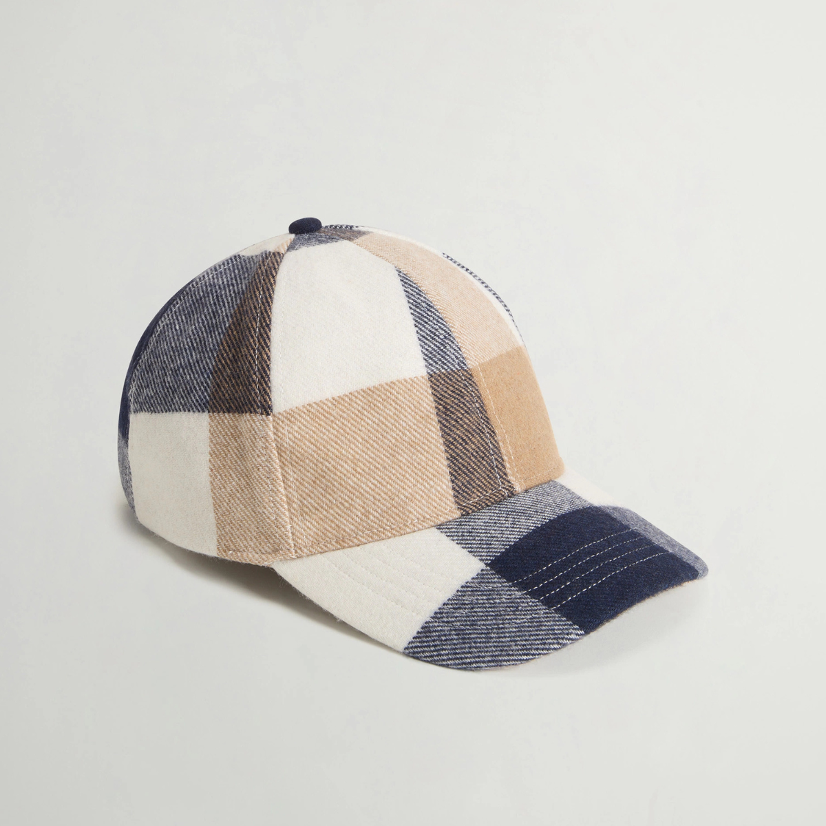 Woolrich Cappellino in Misto Lana con Visiera Unisex Cream Buffalo