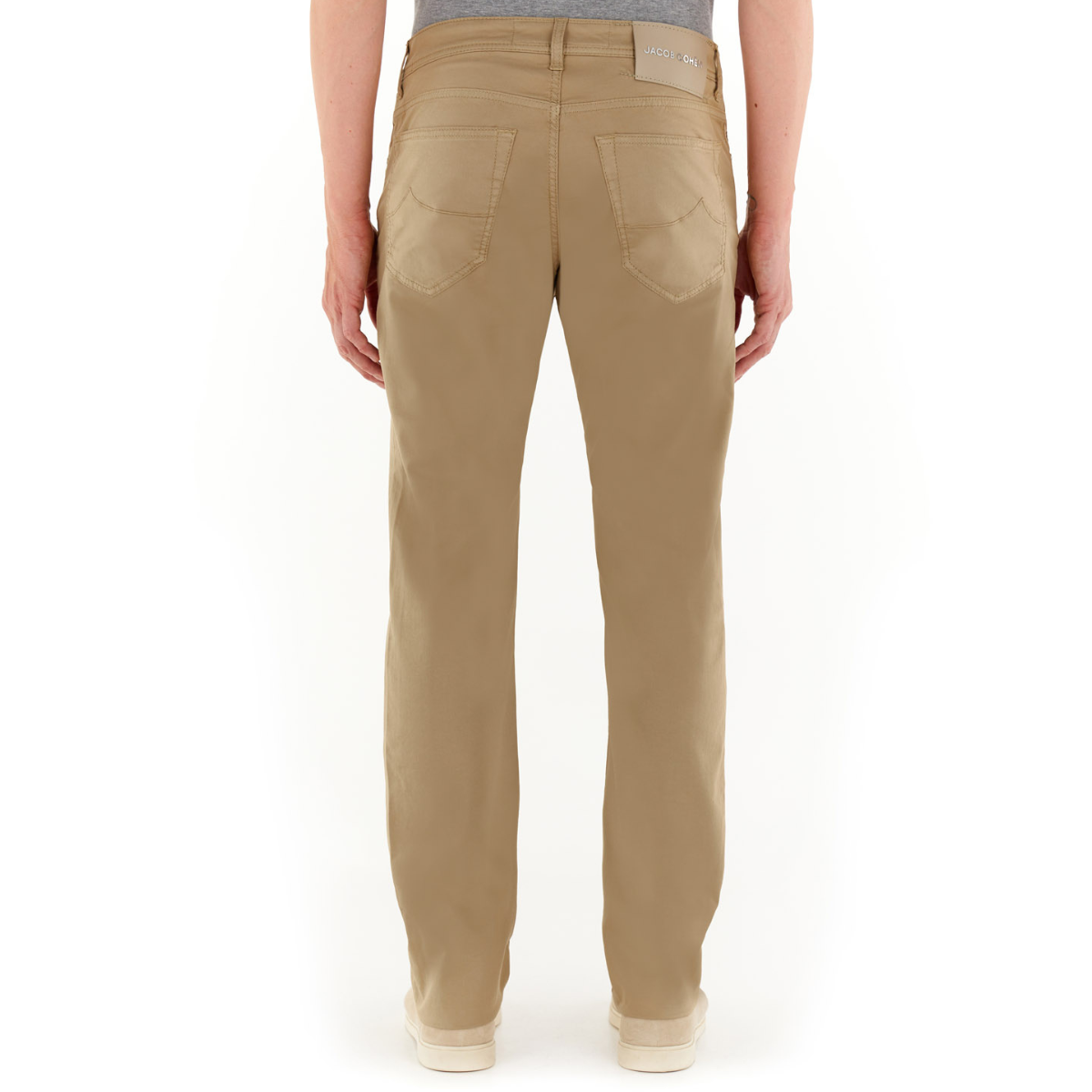 Jacob Cohën Pantaloni in Twill di Cotone Stretch Uomo Nick Slim Fit Beige