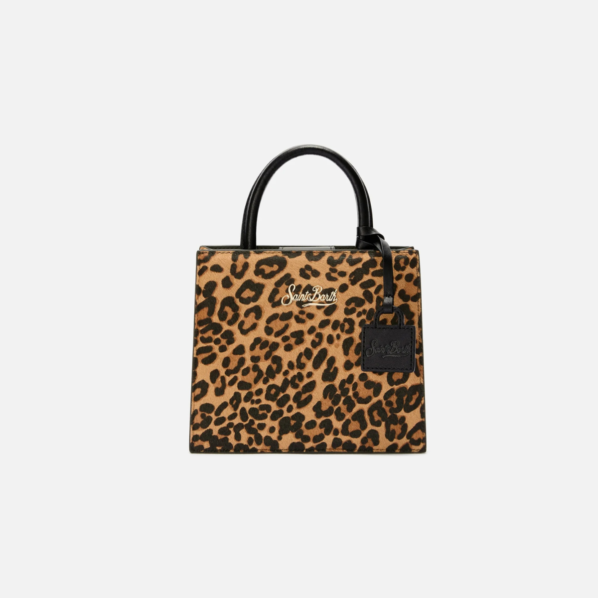 Mc2 Saint Barth Borsa in Pelle e Cavallino Shop Bag Mini Donna Leopardato