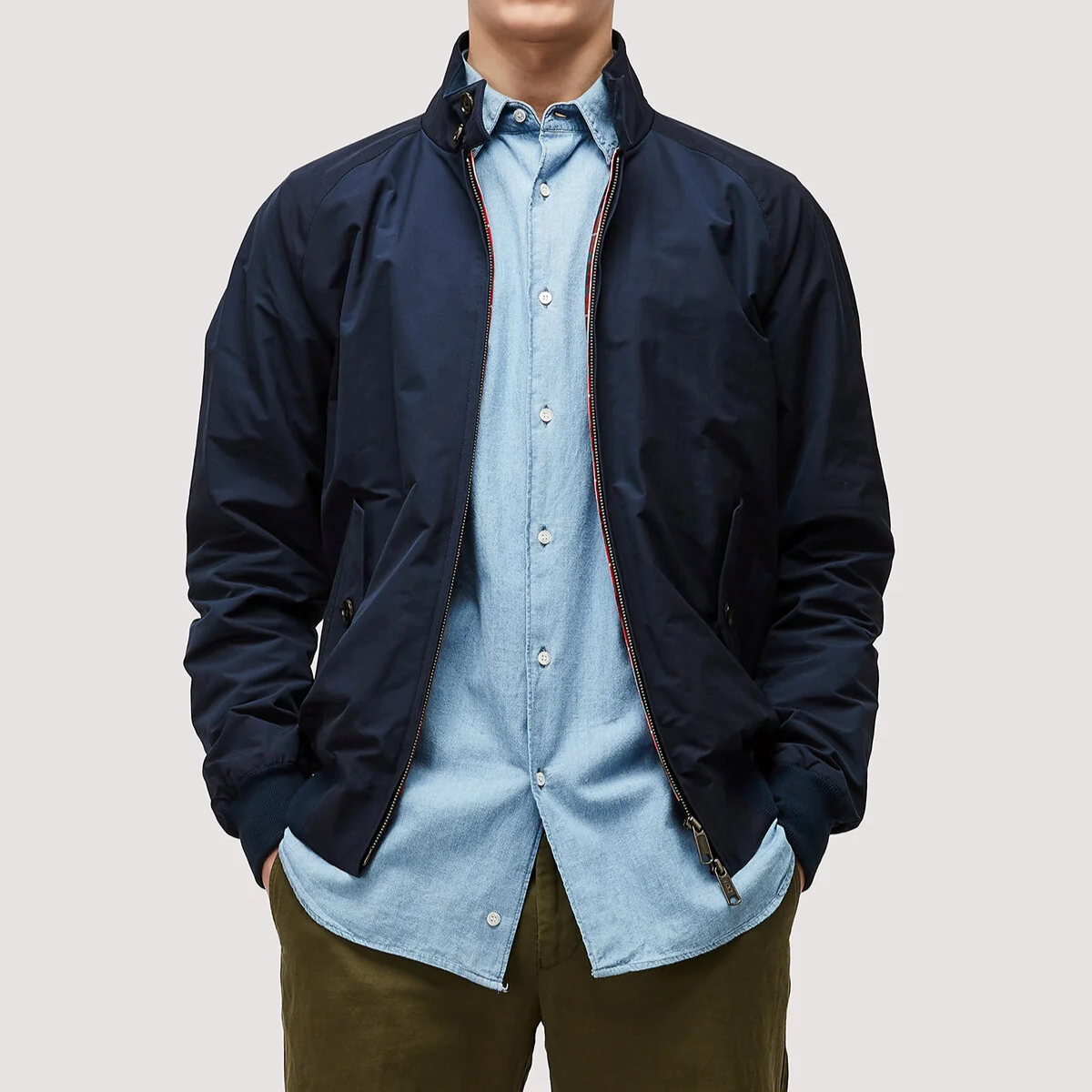 Baracuta Giacca in Cotone Uomo G9 Harrington Blu Navy