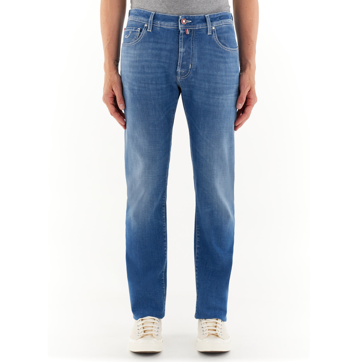 Jacob Cohën Jeans in Denim Stretch Uomo Bard Blu Medio