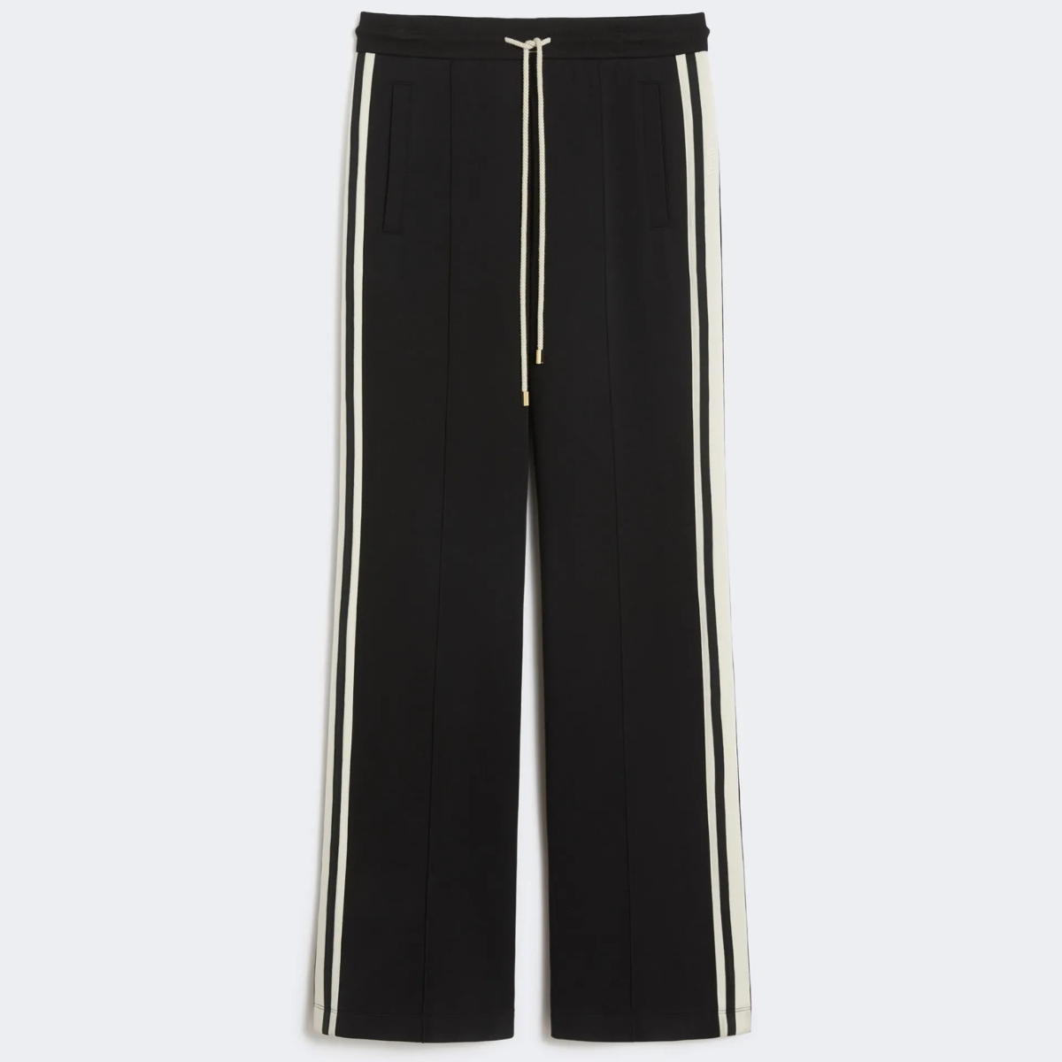 Max Mara Pantalone in Jersey di Cotone SMMVento Donna Nero