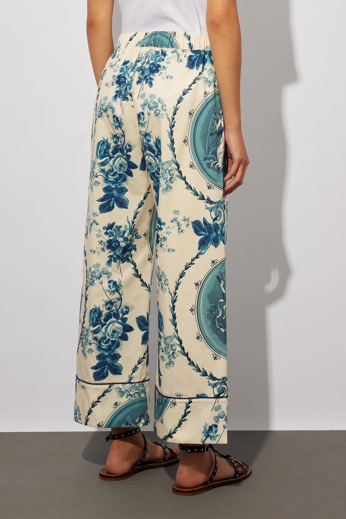 Semicouture Pantalone in Cotone con Stampa Emilia Donna