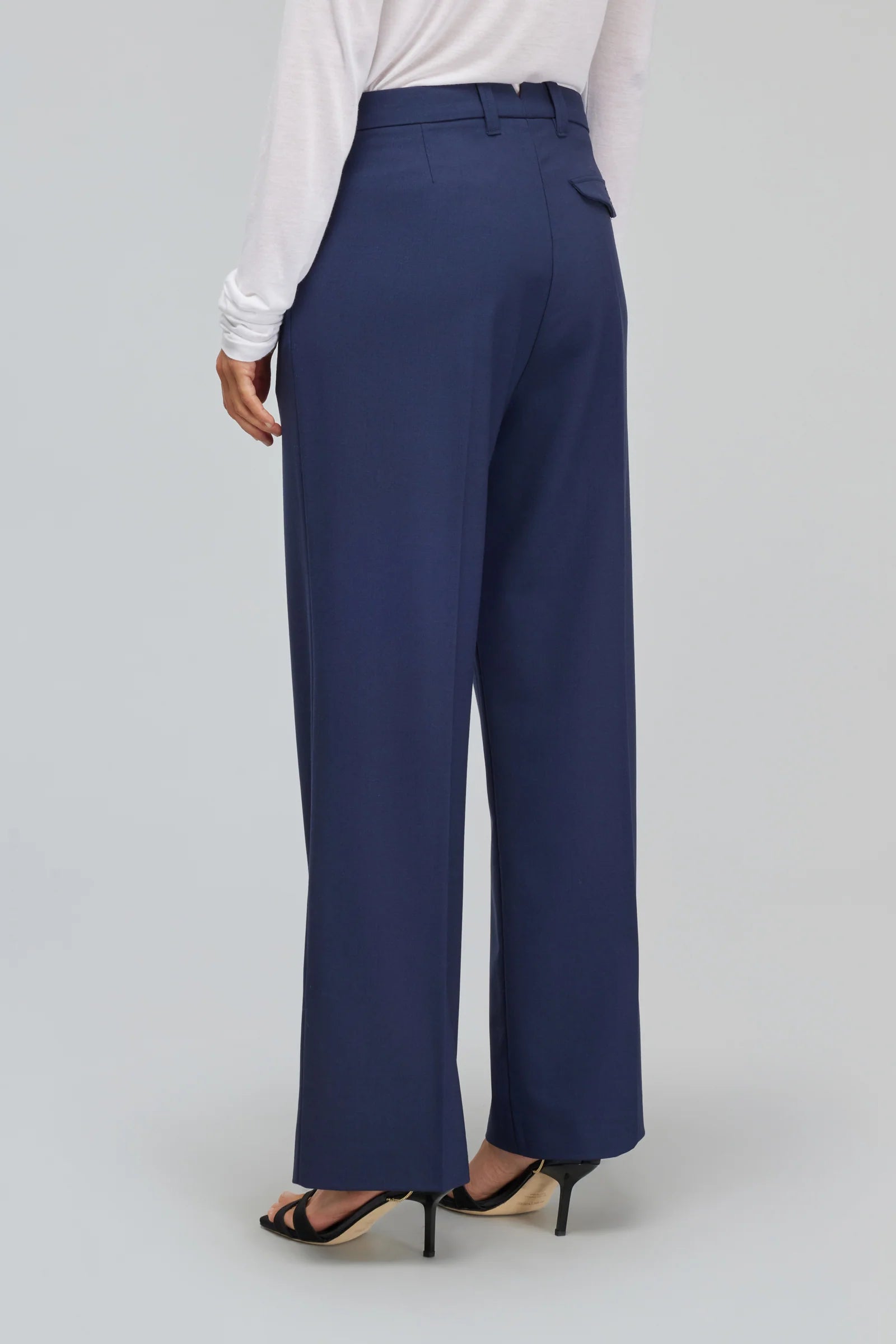 Semicouture Pantalone in Fresco Lana Donna Damienne Midnight