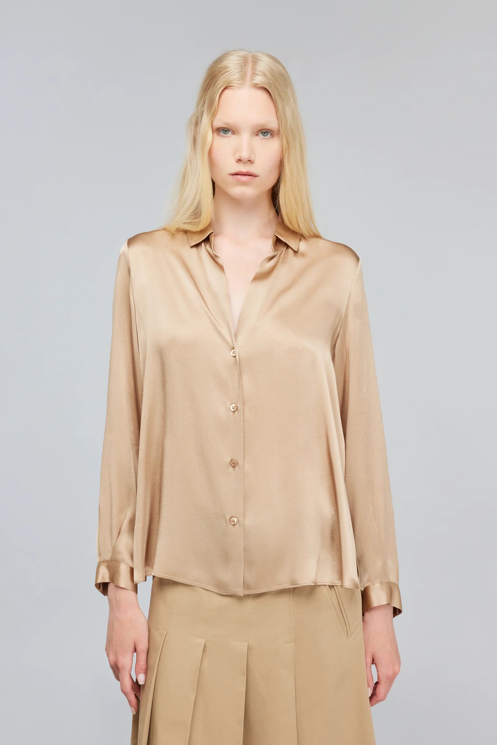 Semicouture Camicia in Rasetto Donna Ava Naturale