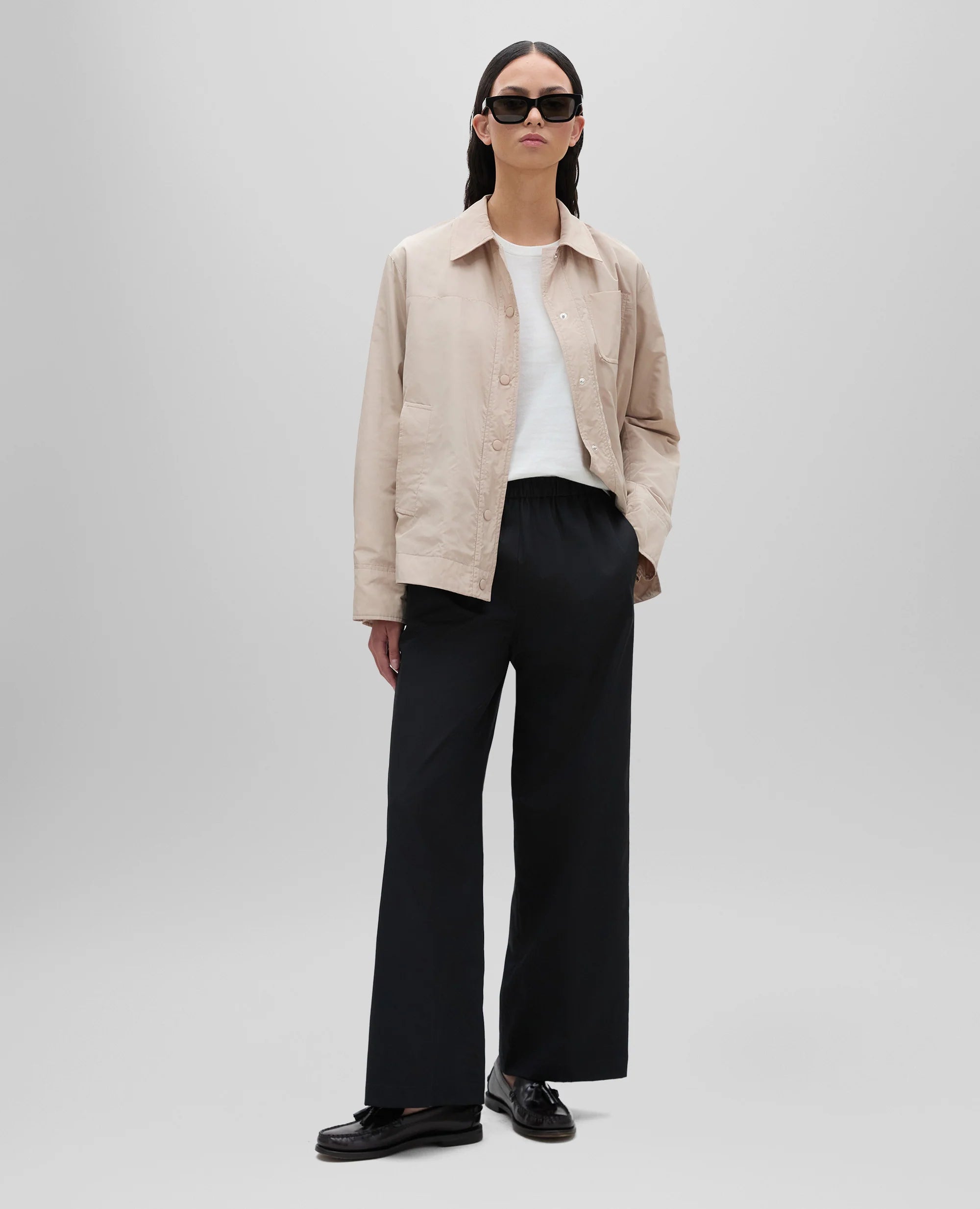 Aspesi Pantalone in Popeline di Cotone Donna 0128 Nero