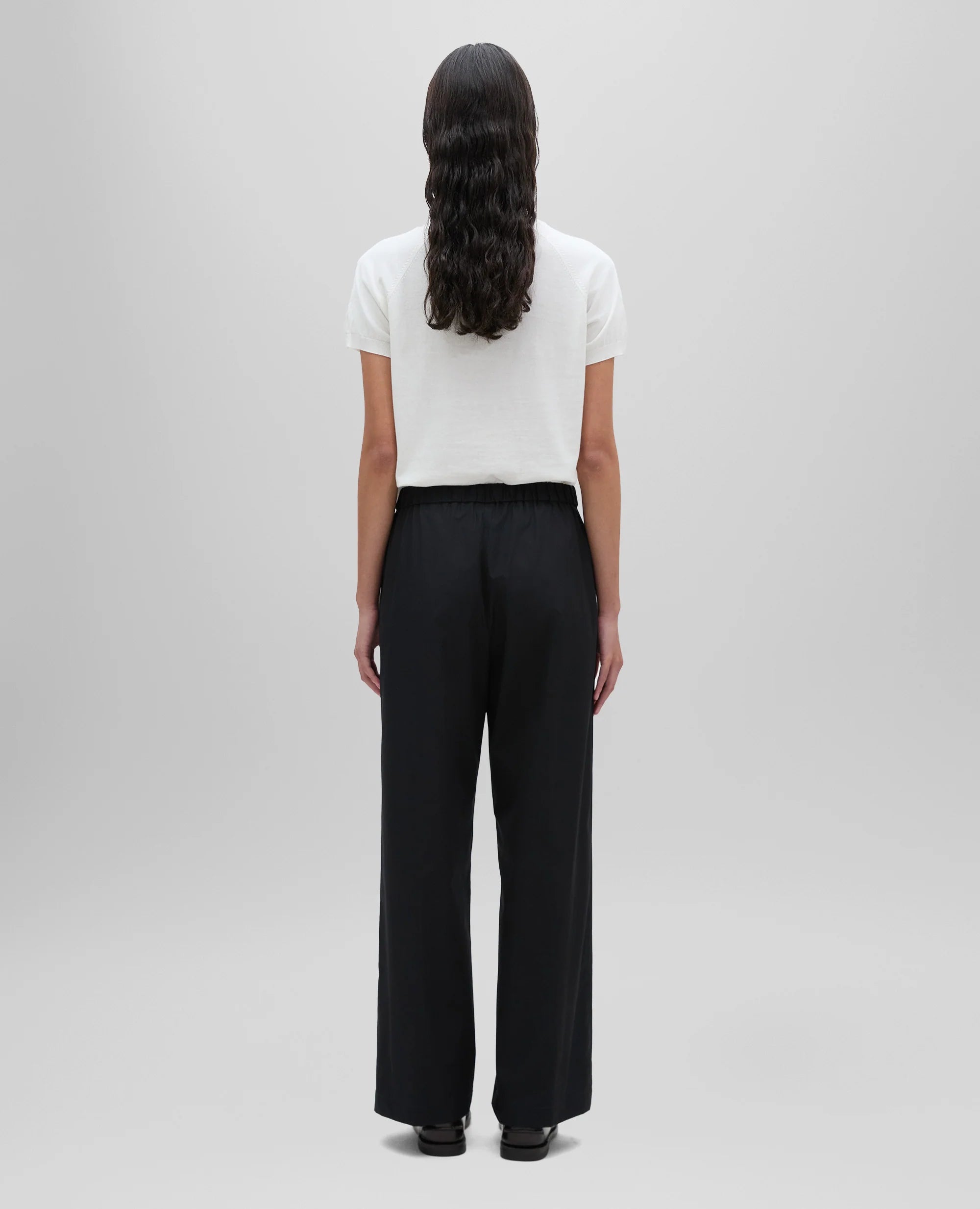 Aspesi Pantalone in Popeline di Cotone Donna 0128 Nero