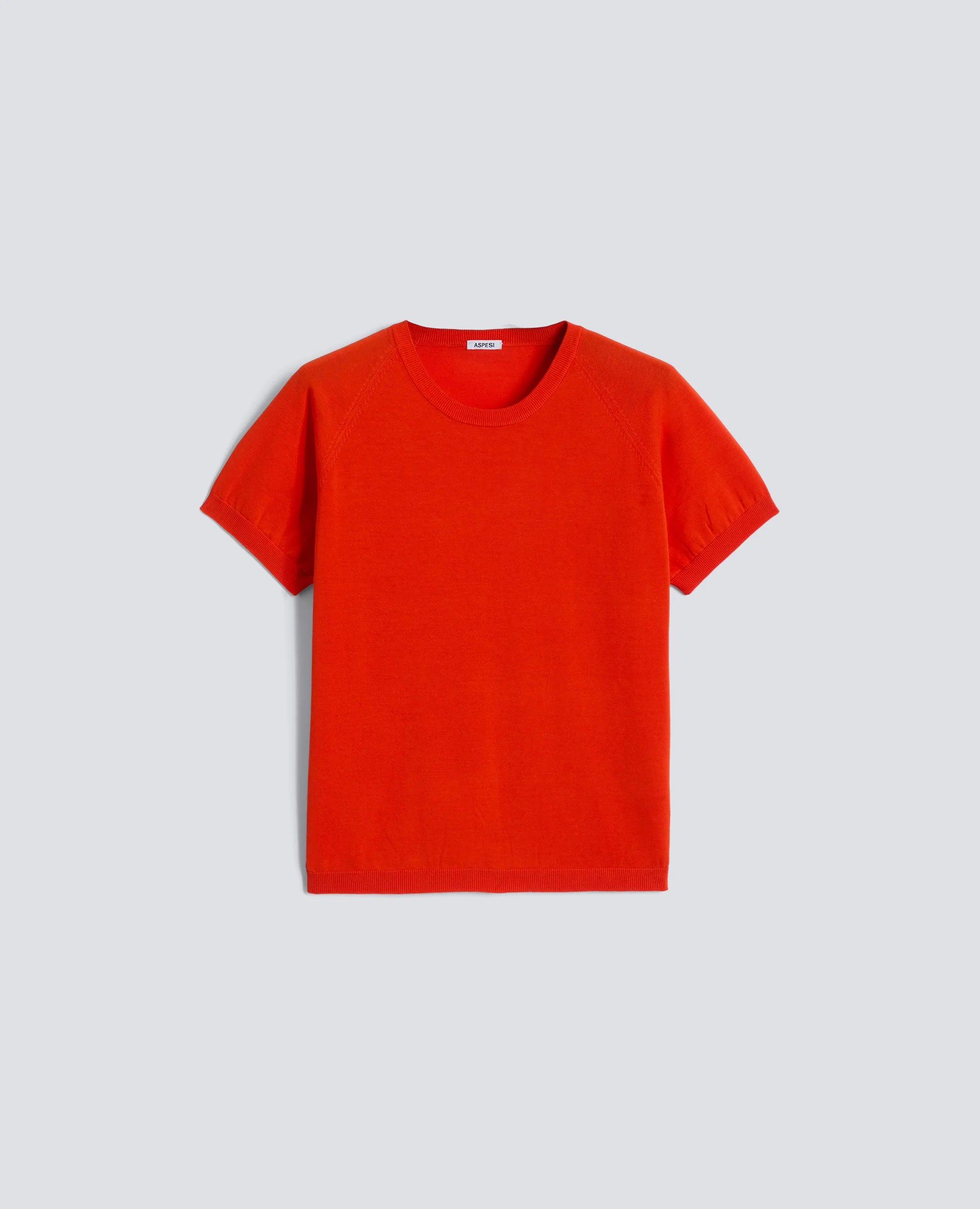 Aspesi T-Shirt in Filato di Puro Cotone Mod. 3222 Donna Corallo