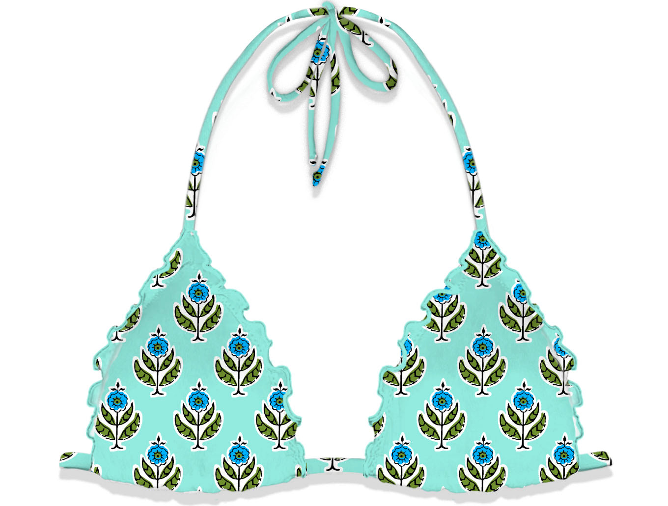Mc2 Costume a Triangolo Sagittarius Miami Donna Indie Daisy Verde Acqua