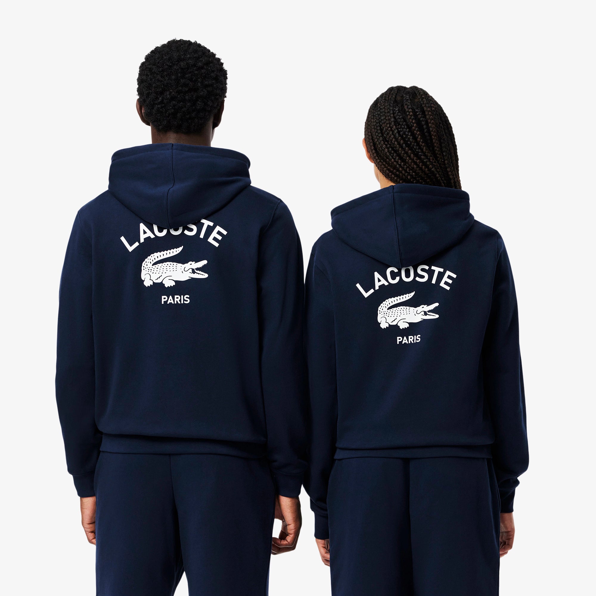 Lacoste Felpa in Cotone con Cappuccio Unisex SH2740 Blu Navy