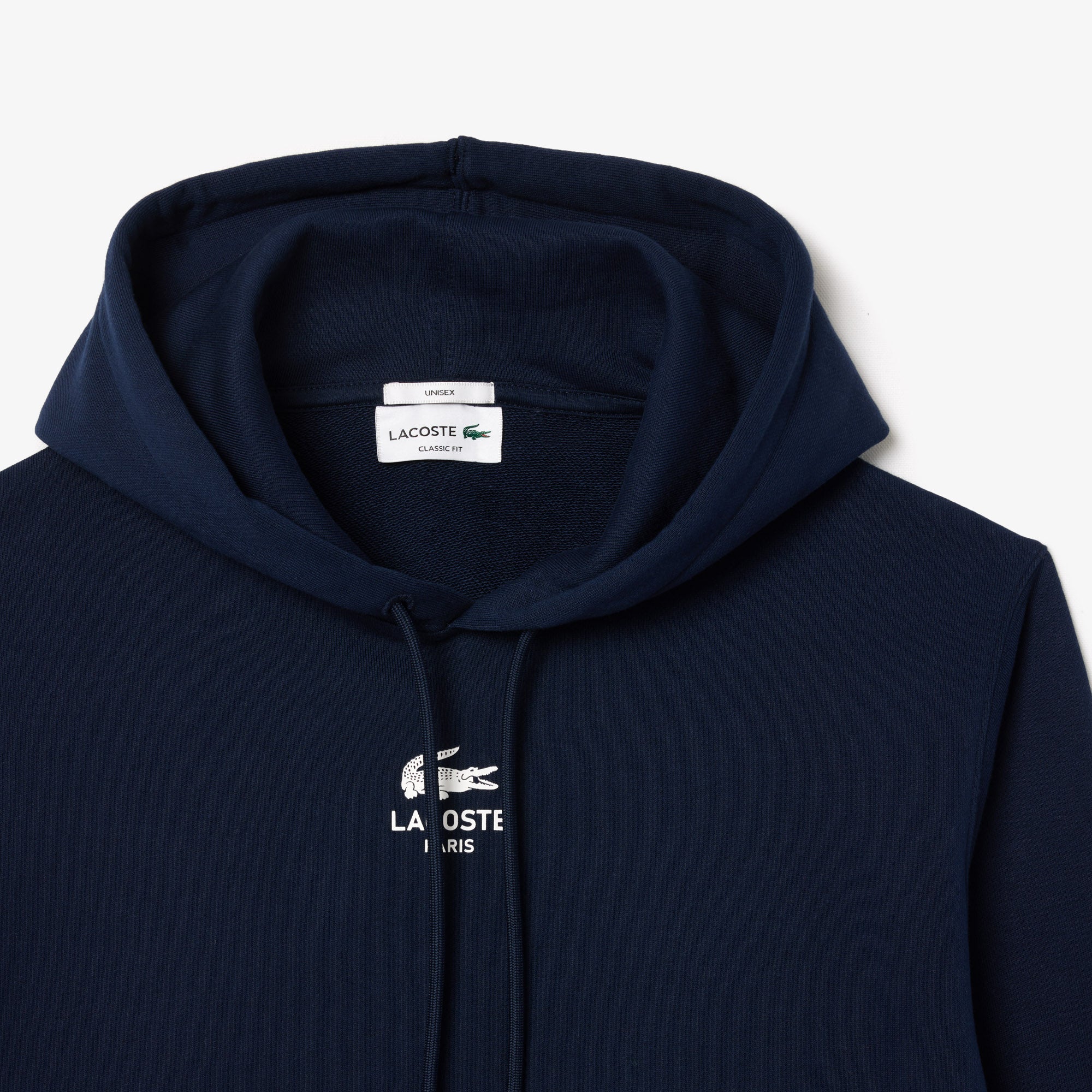 Lacoste Felpa in Cotone con Cappuccio Unisex SH2740 Blu Navy