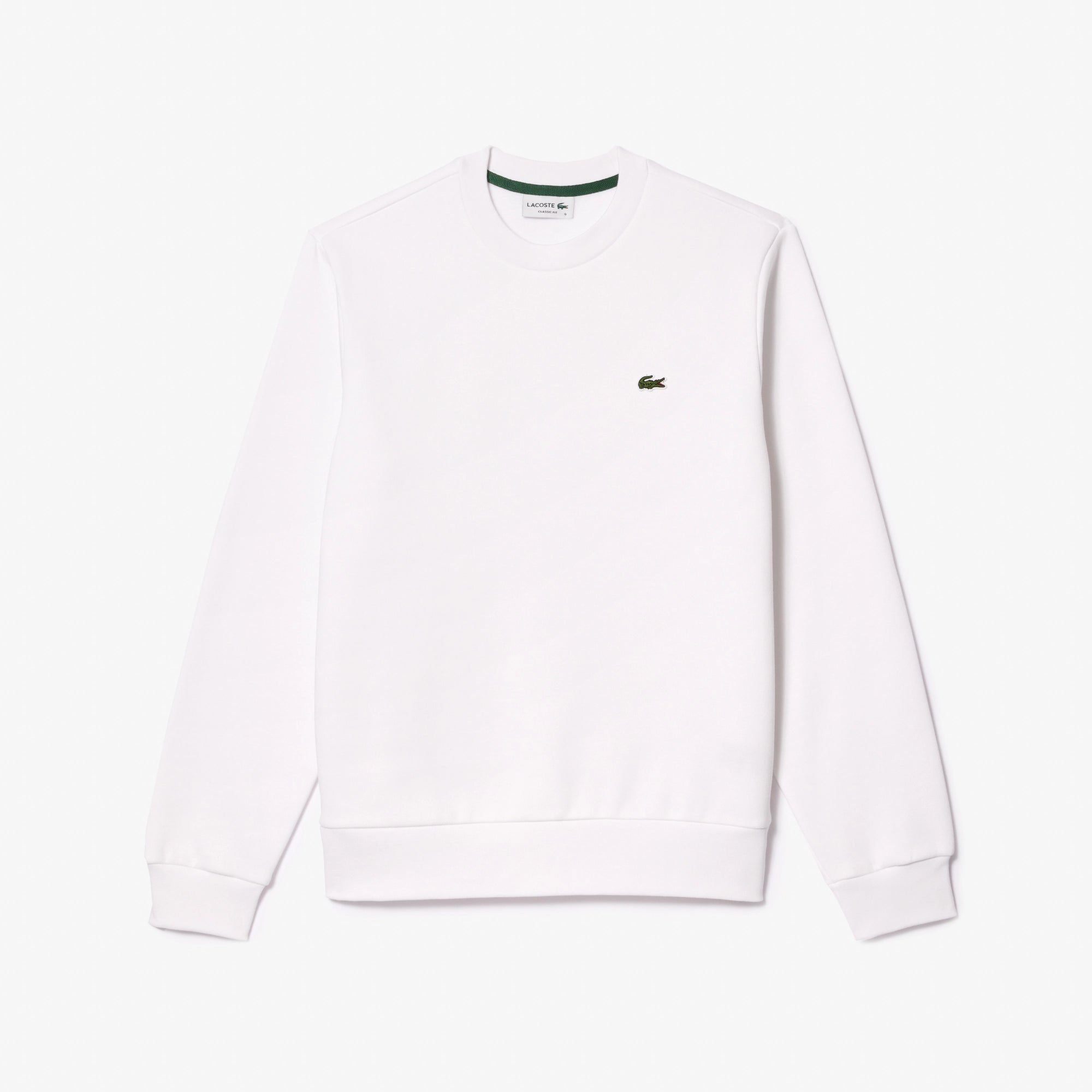 Lacoste Felpa in Cotone e Pile Unisex SH9608 Bianco
