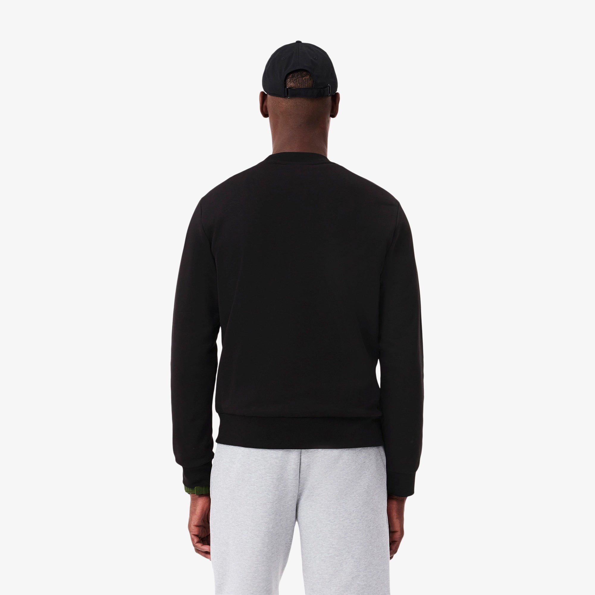 Lacoste Felpa in Cotone e Pile Unisex SH9608 Nero