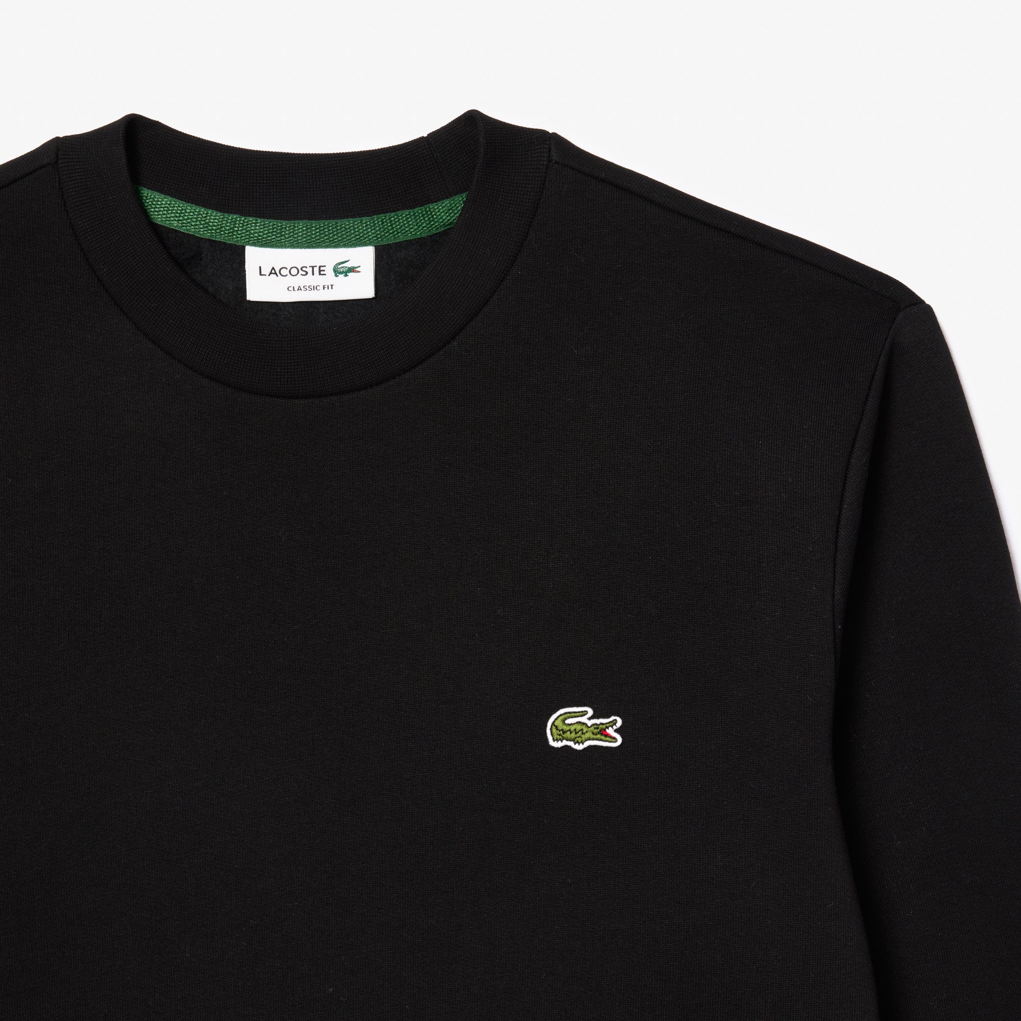 Lacoste Felpa in Cotone e Pile Unisex SH9608 Nero