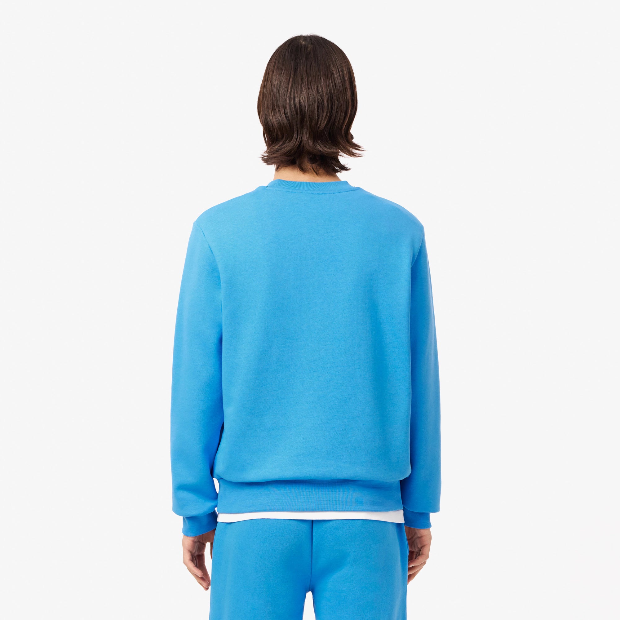 Lacoste Felpa in Cotone e Pile Unisex SH9608 Azzurro