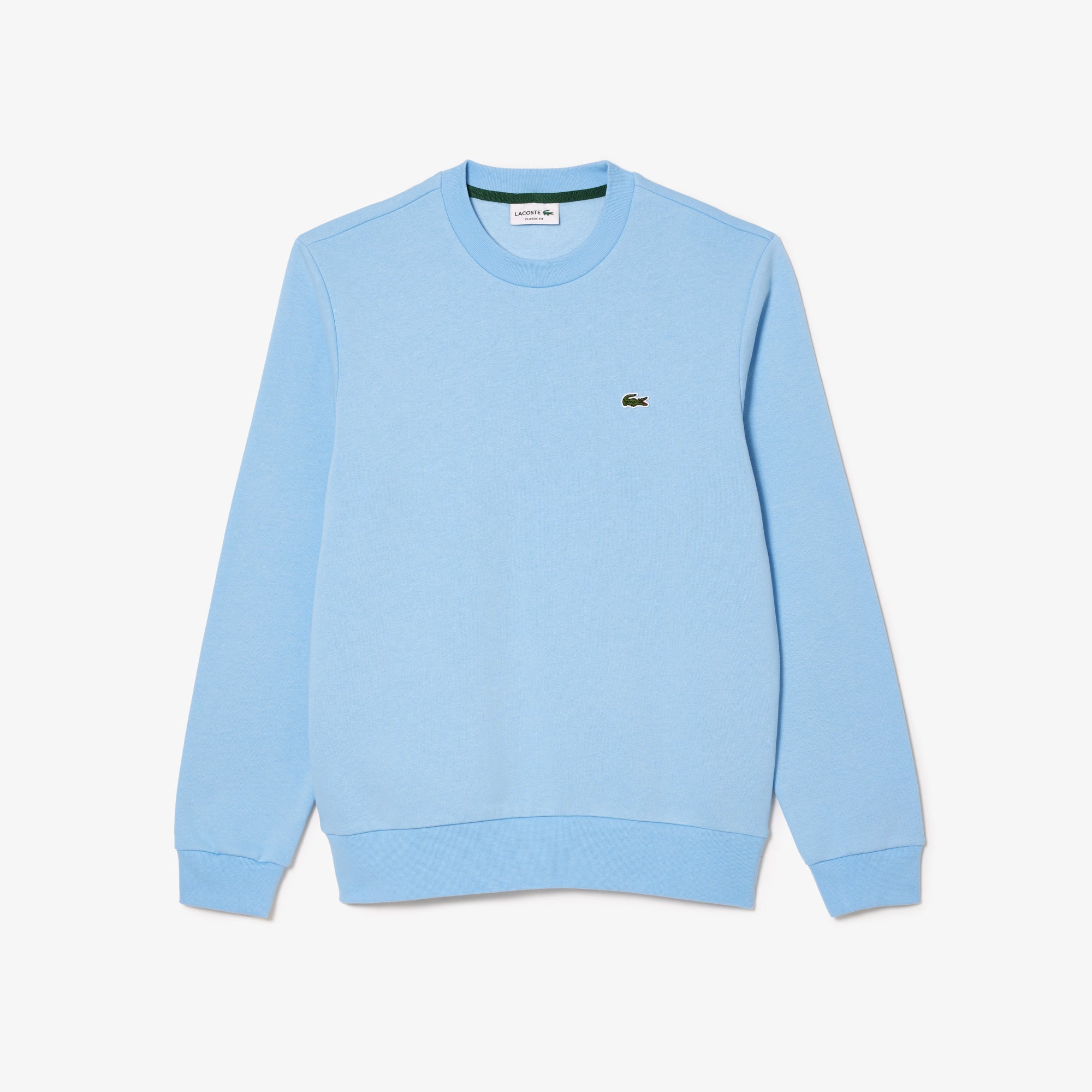 Lacoste Felpa in Cotone e Pile Unisex SH9608 Blu Pastello