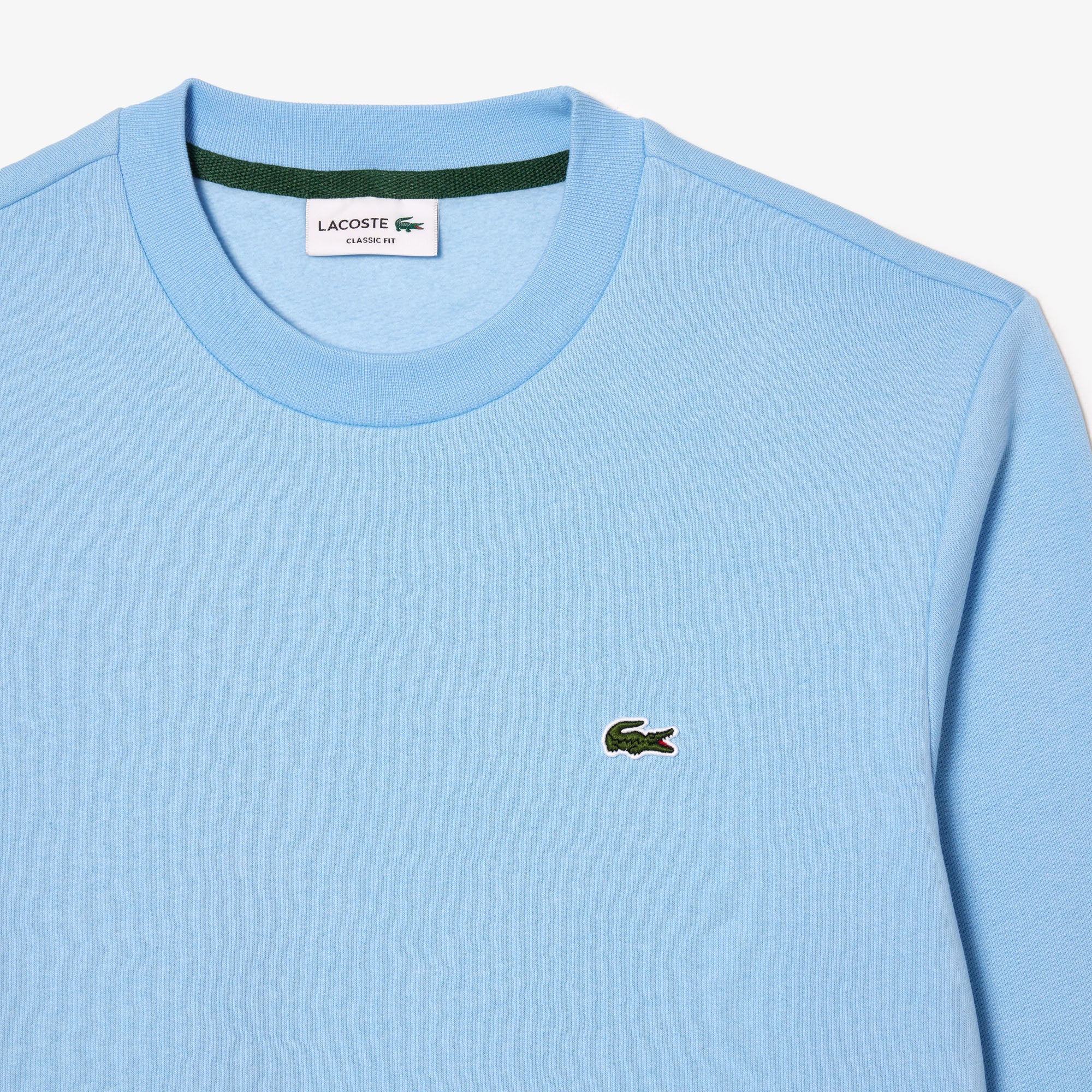 Lacoste Felpa in Cotone e Pile Unisex SH9608 Blu Pastello