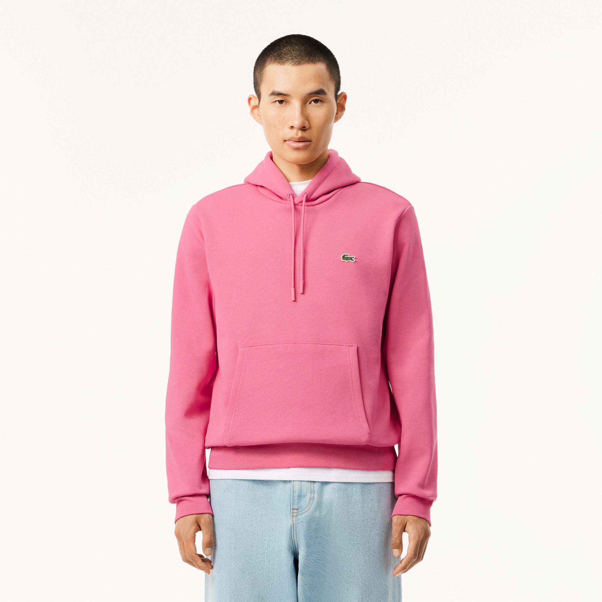Lacoste Felpa con Cappuccio Uomo Reseda Pink