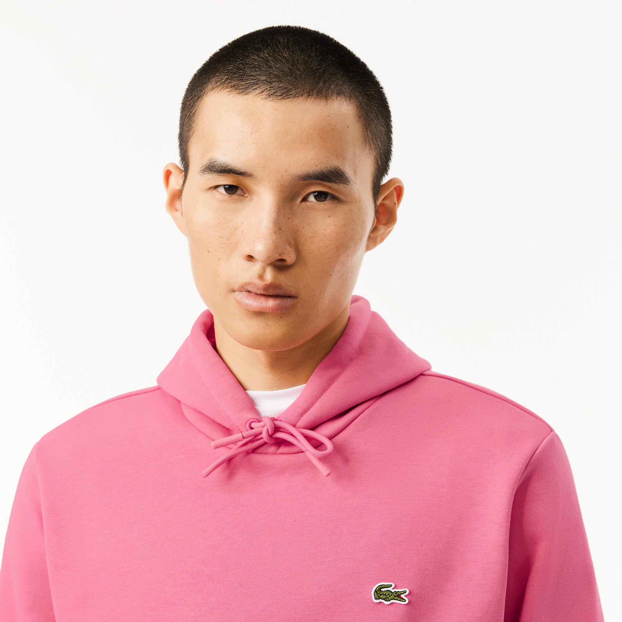 Lacoste Felpa con Cappuccio Uomo Reseda Pink