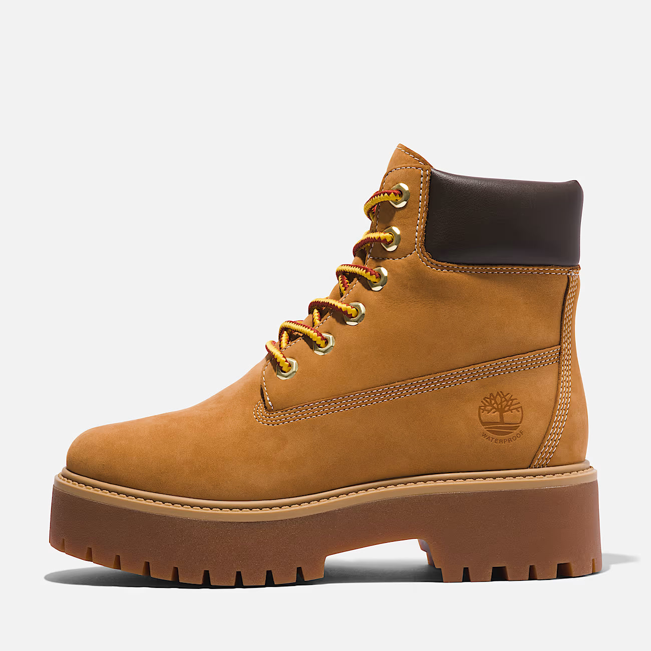 Timberland Stivale Impermeabile con Plateau Stone Street 6 Inch Donna Giallo
