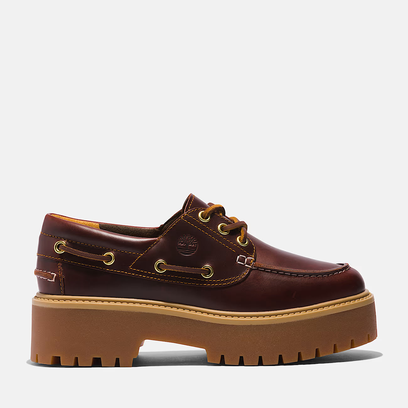 Timberland Scarpe da Barca con Plateau Stone Street Donna Marrone Scuro