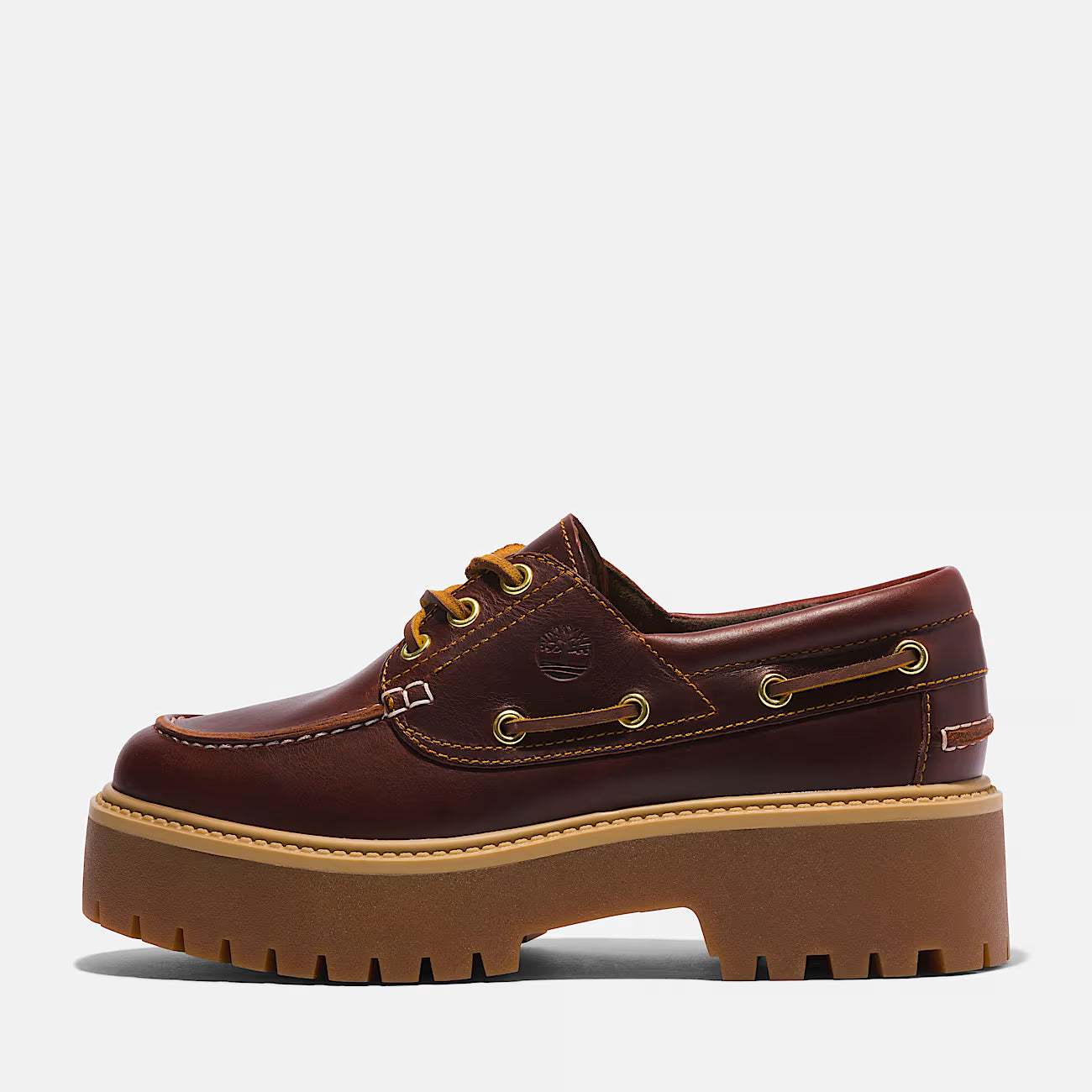 Timberland Scarpe da Barca con Plateau Stone Street Donna Marrone Scuro